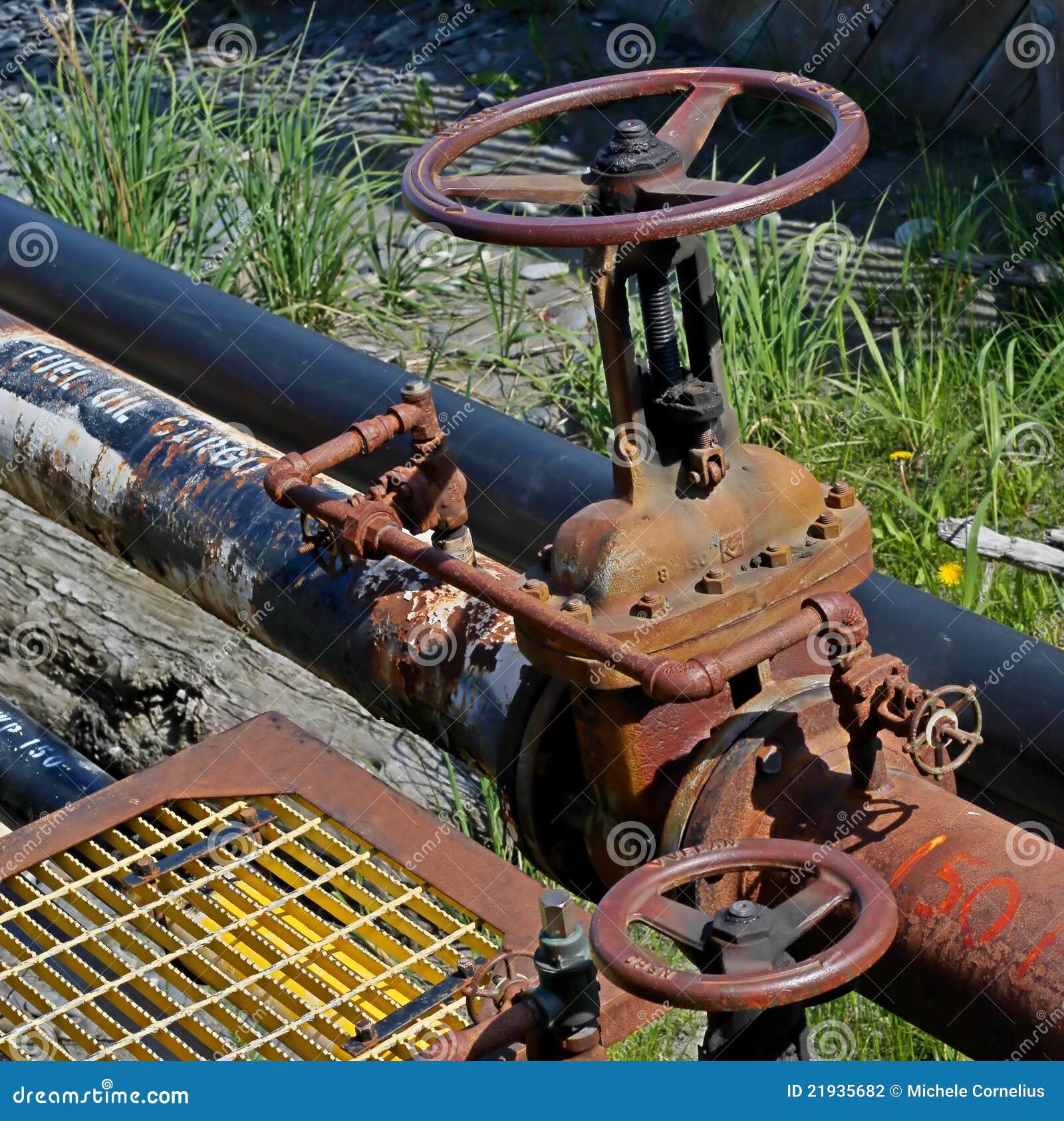 Fuel oil pipe with valve stock photo. Image of pipe, valve 21935682