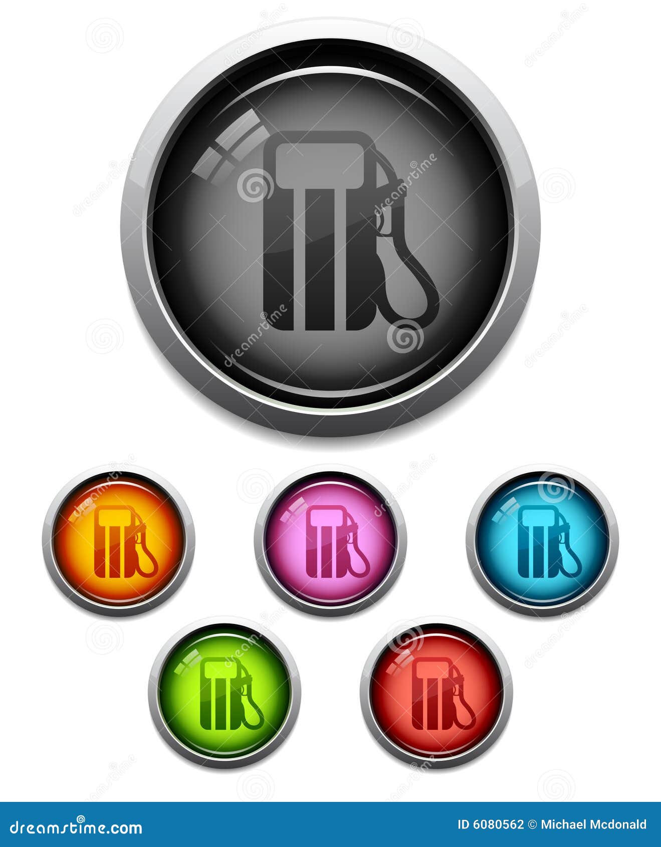 Fuel pump button icon stock vector. Illustration of abstract 6080562