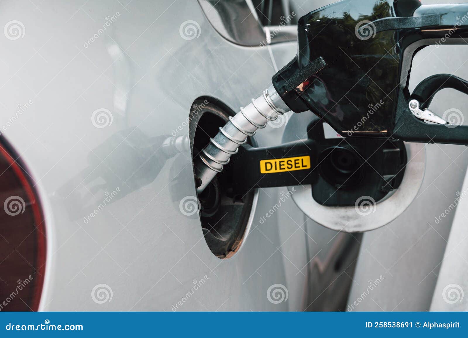 Fuel Pump Fill a Tank of a Car in a Station Stock Image Image of