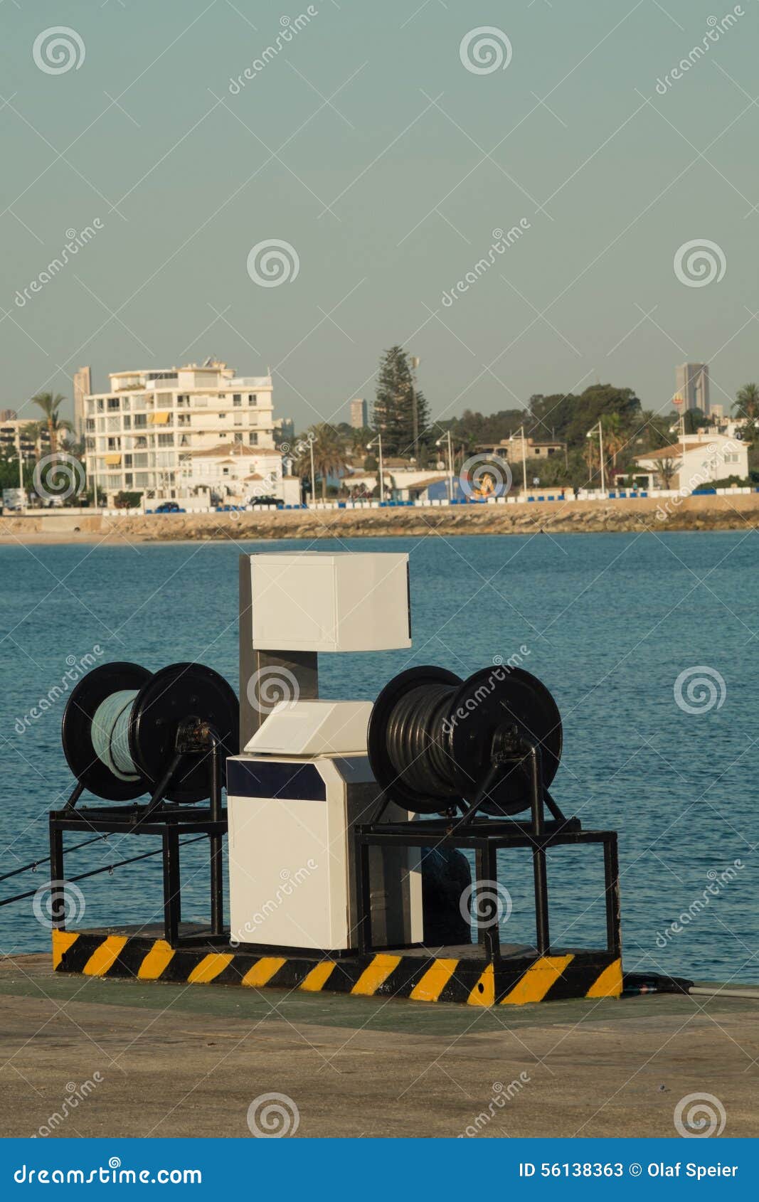 Fuel pump at a harbor stock image. Image of dock, noozle 56138363