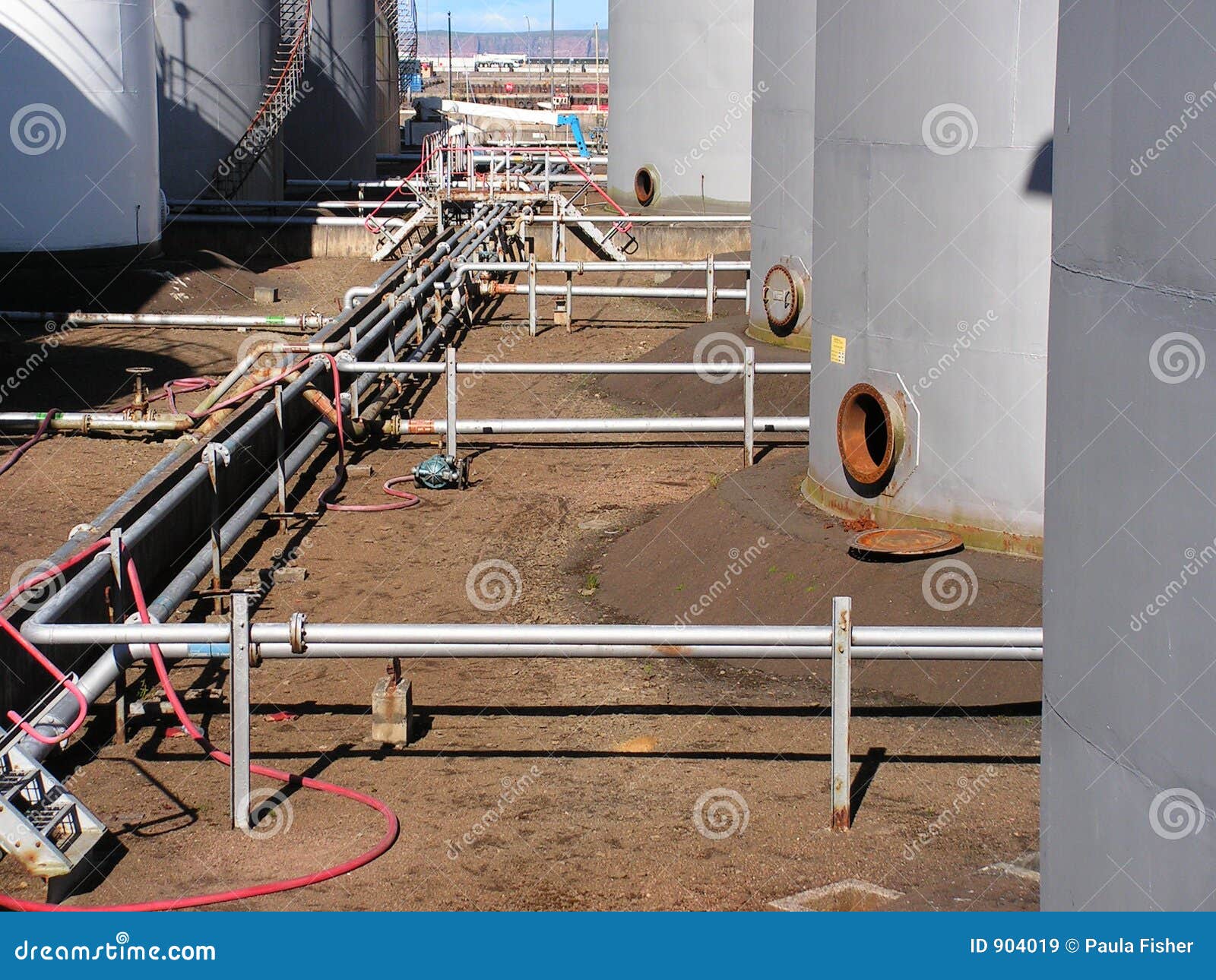 Fuel Storage Depot. stock image. Image of supply, wheel 904019