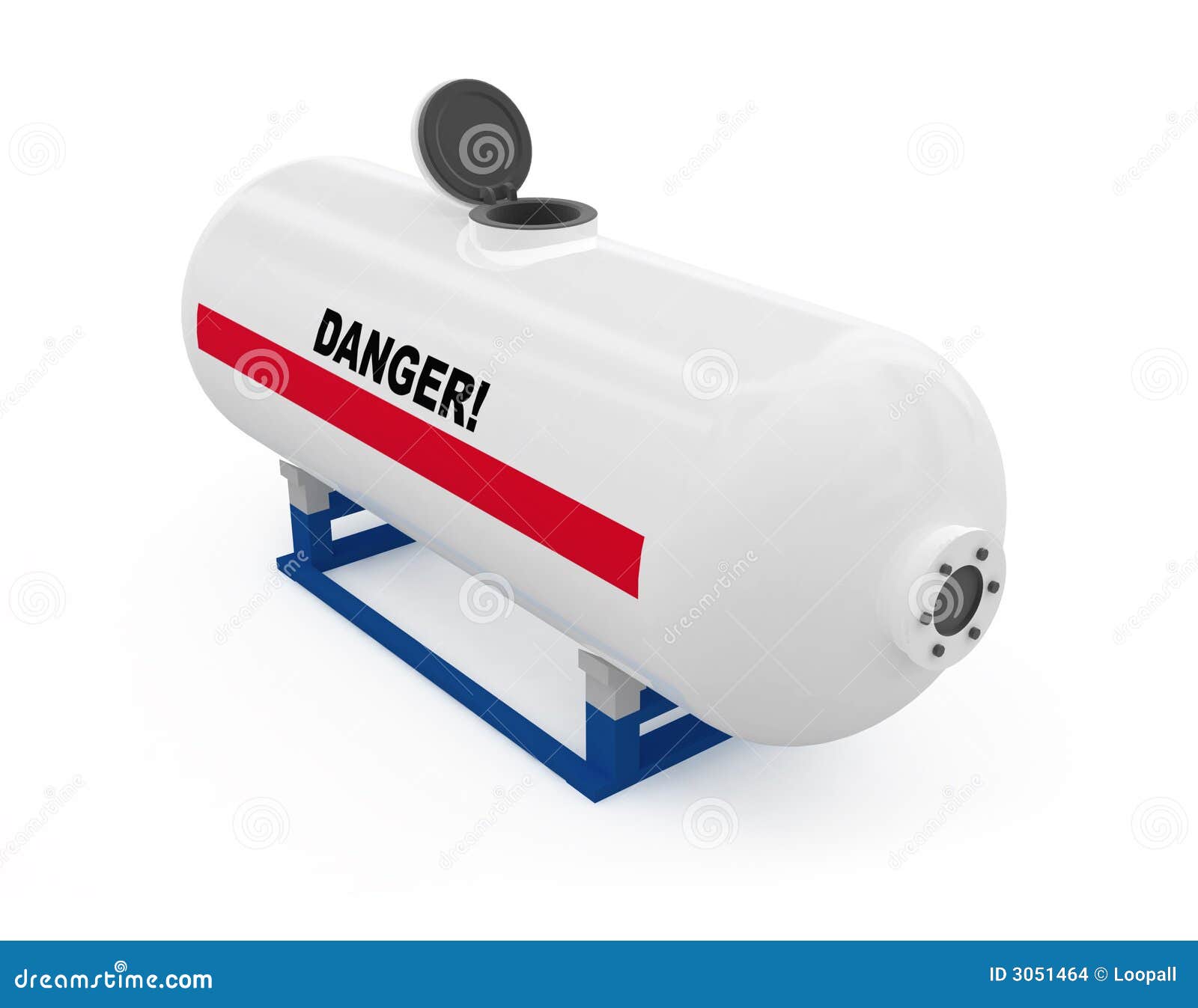 Fuel tank opened stock illustration. Illustration of factory 3051464