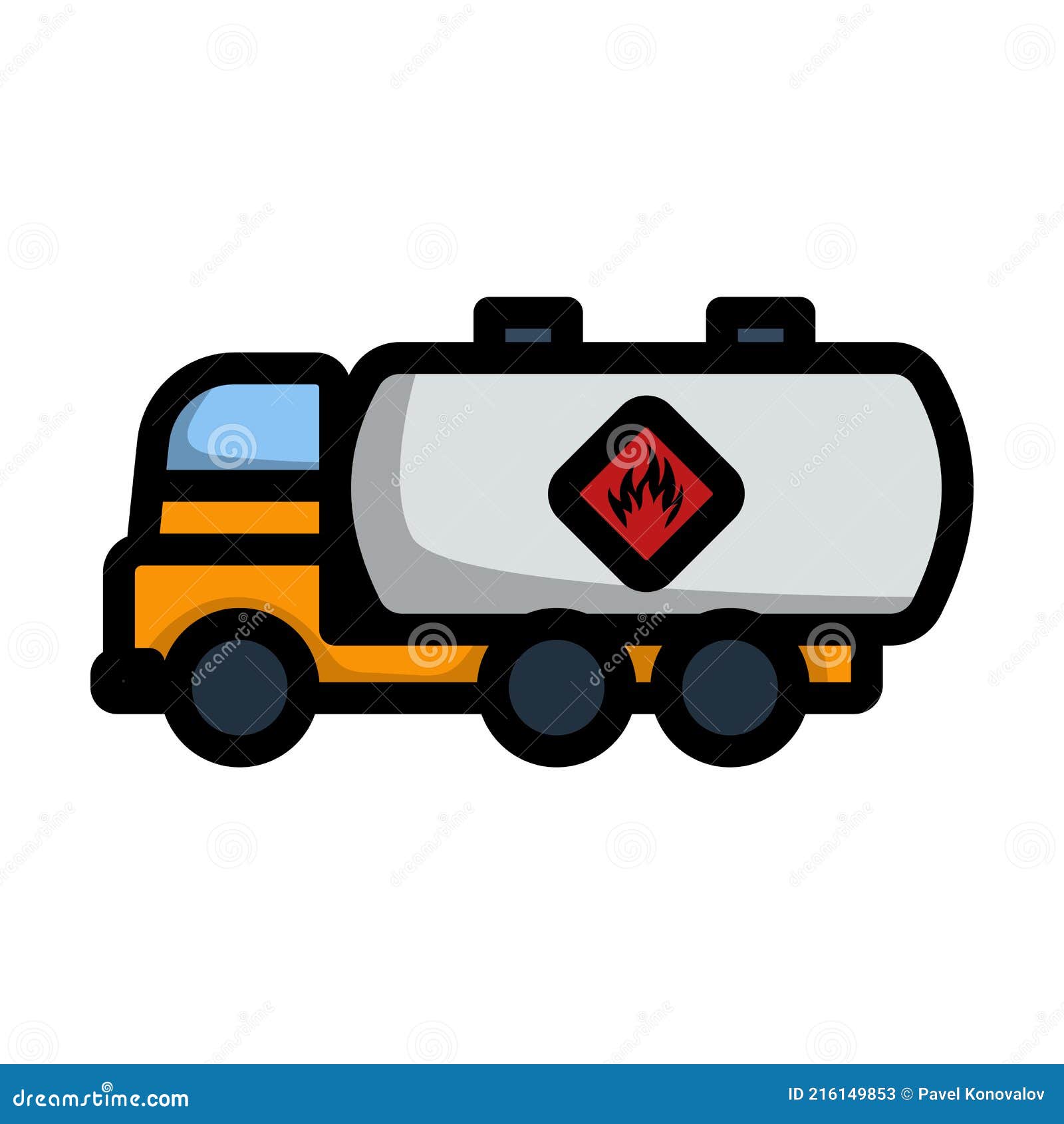 Fuel Tank Truck Icon Stock Vector Illustration Of Diesel 216149853