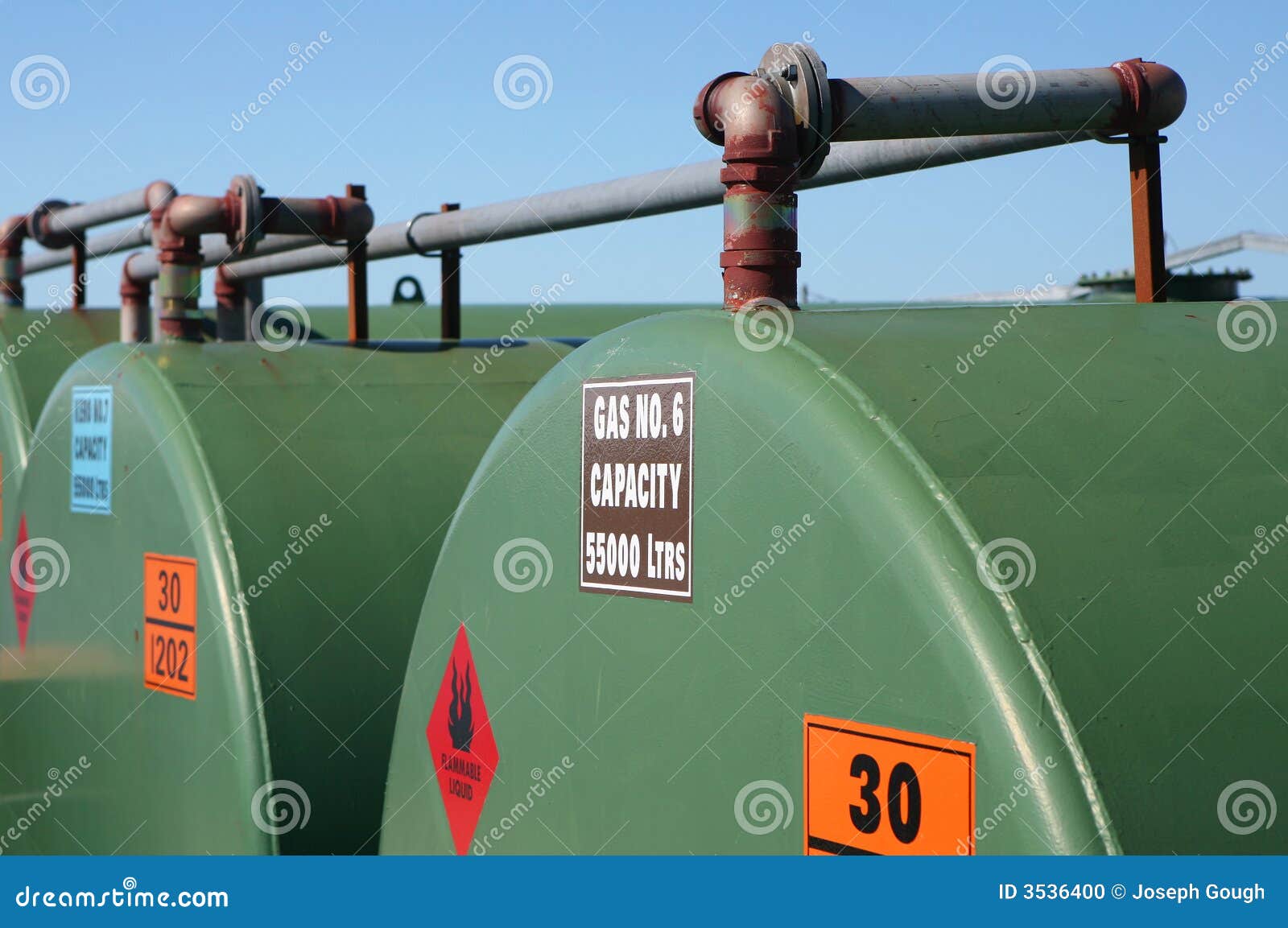 Fuel Tanks stock photo. Image of depot, transportation 3536400