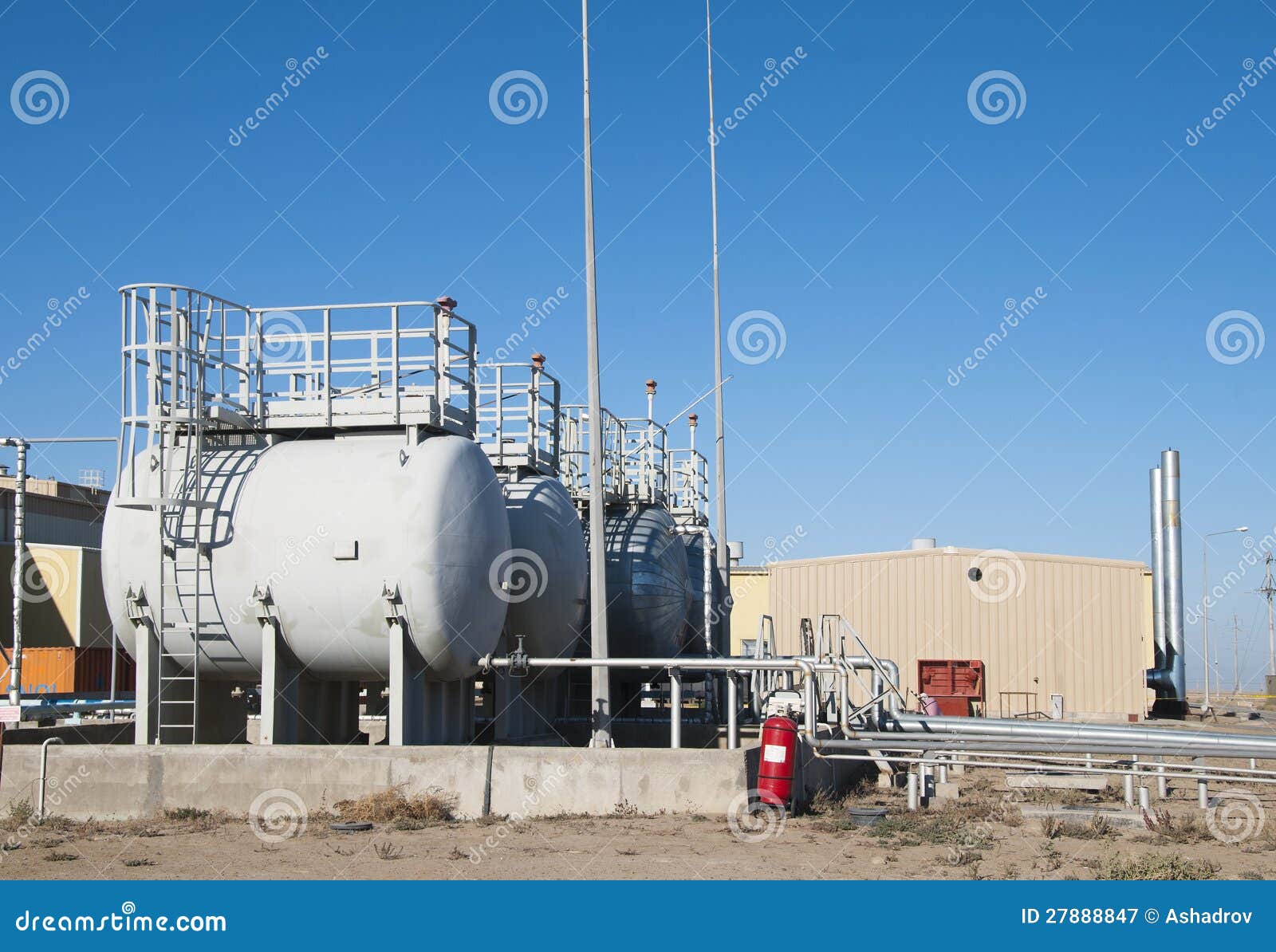 Fuel Tanks on Industrial Site Stock Image Image of metal, fossil