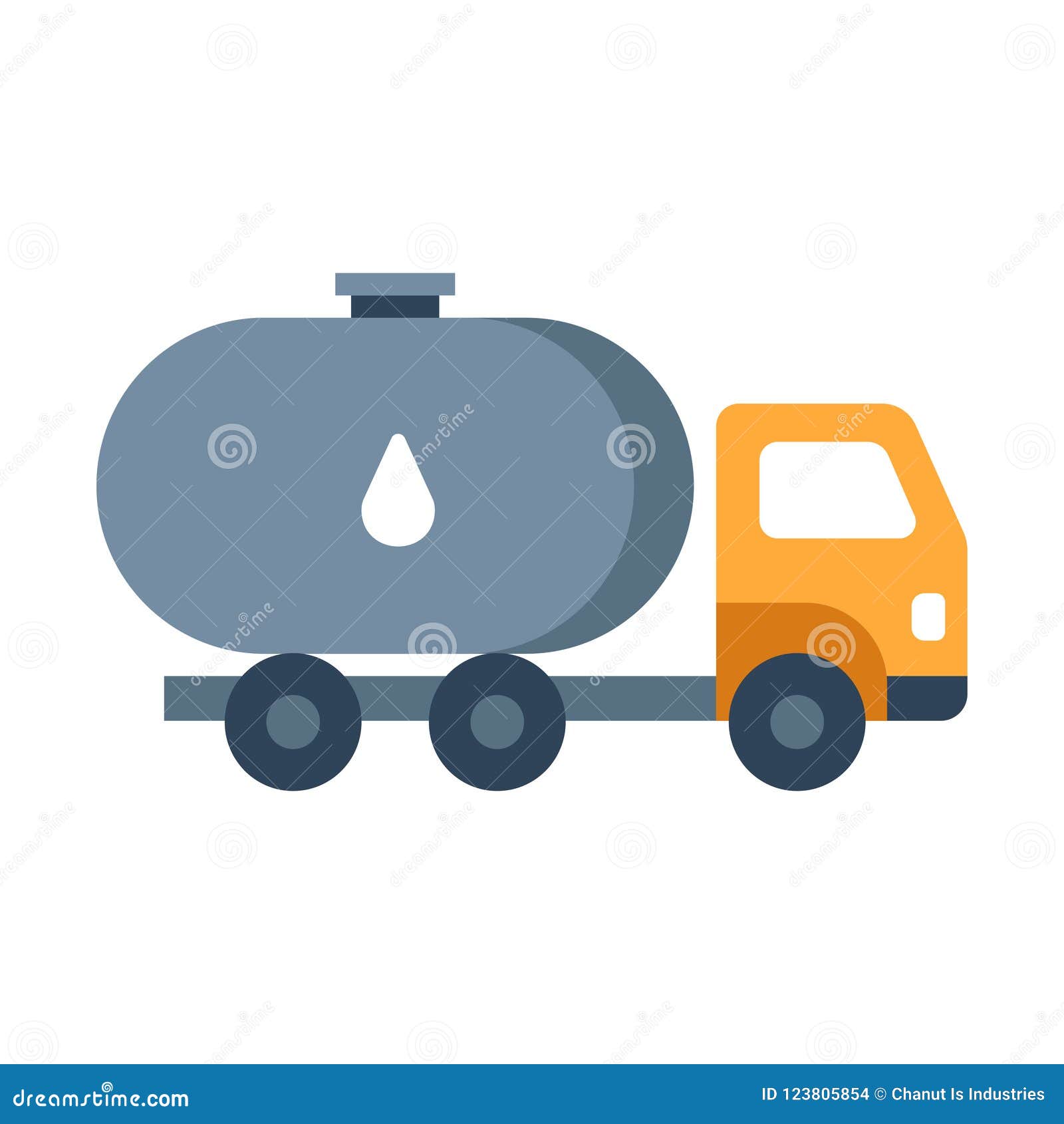 Fuel Truck Flat Illustration Stock Vector Illustration of vehicle