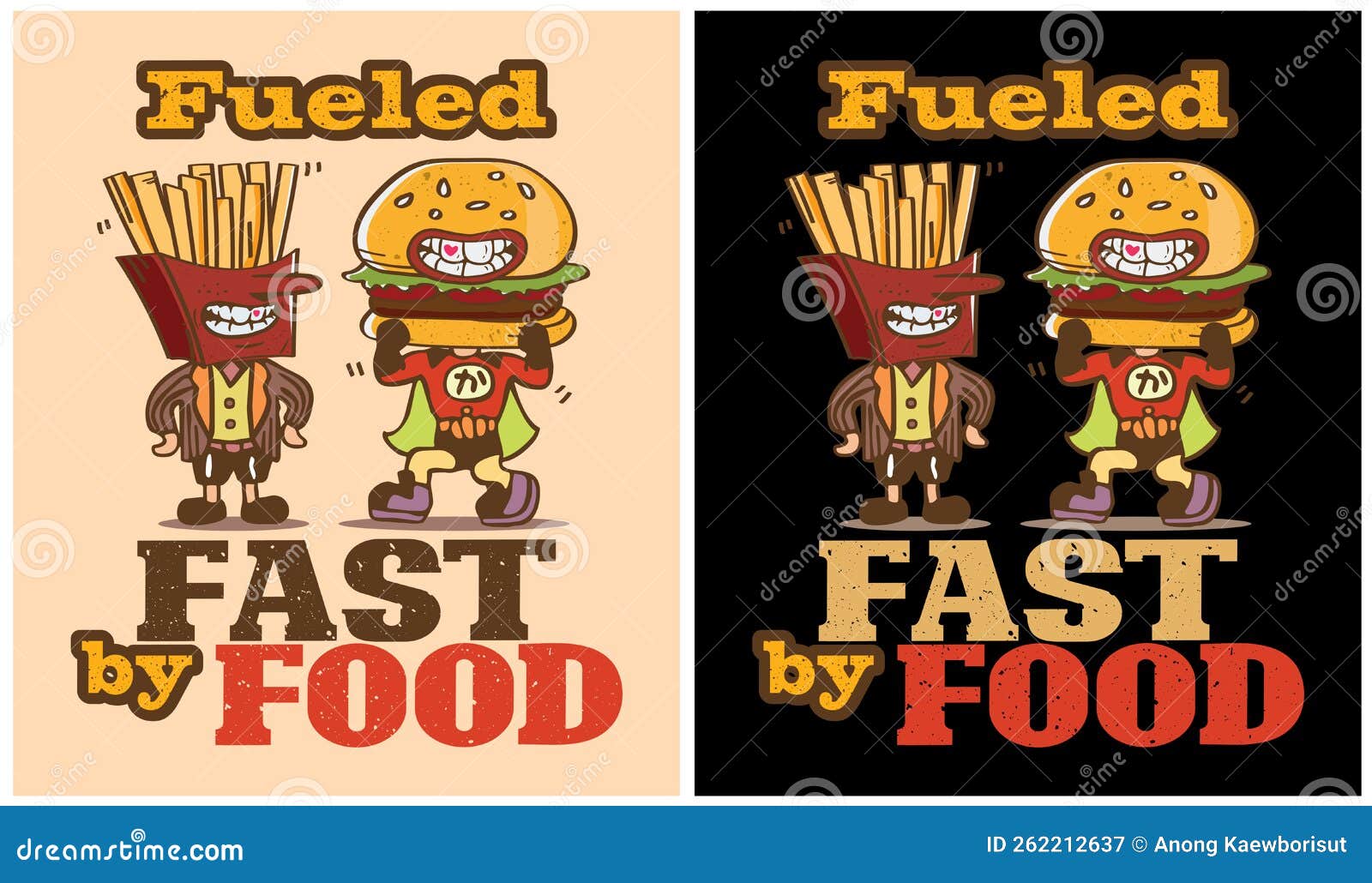 Fueled by Fast Food stock vector. Illustration of junk 262212637