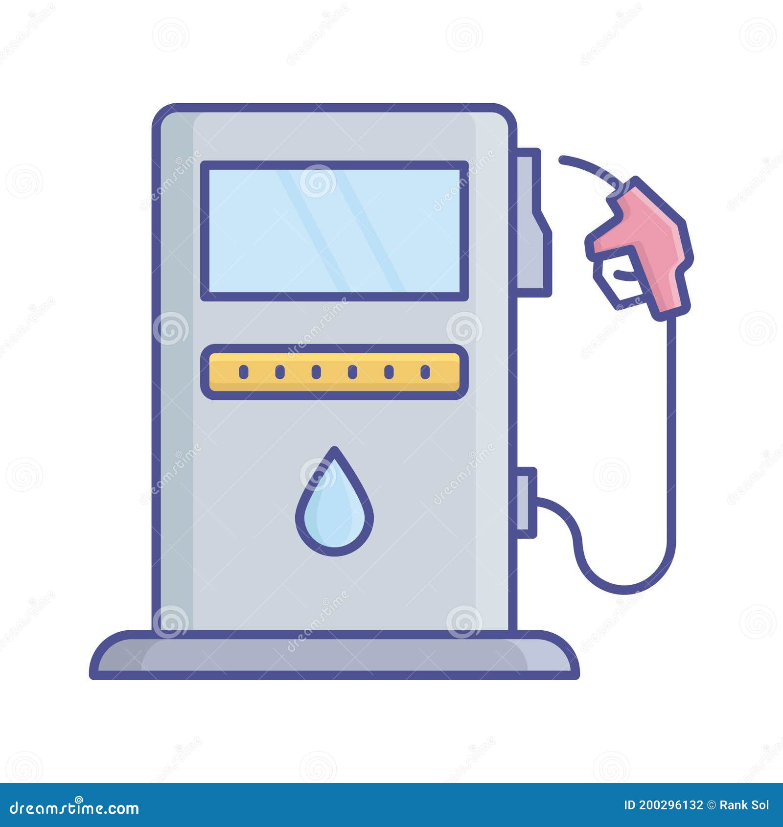 Man Fuels Car At Station Refueling Process, Gasoline Pump In Action