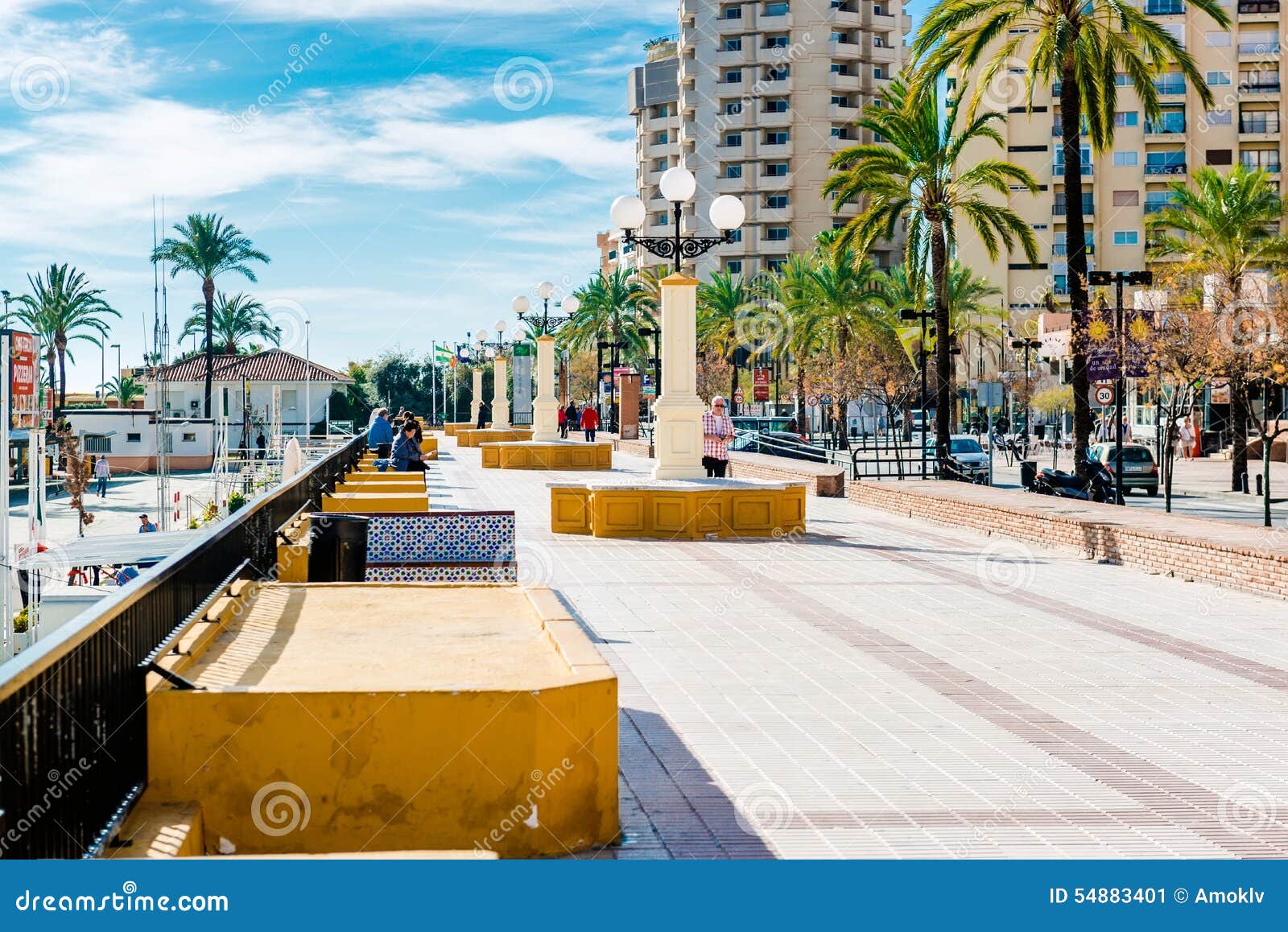 Fuengirola Seafront Promenade Editorial Photo - Image of pedestrian ...