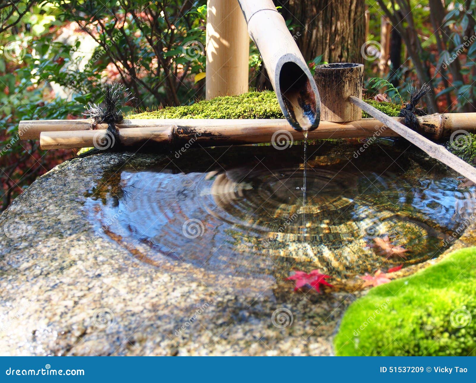 Fuente De Agua, Jardín Japonés, Zen Garden, Fuente De Agua De