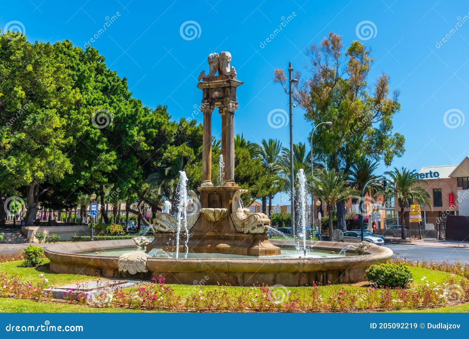 fuente de los peces fountain in spanish town almeria
