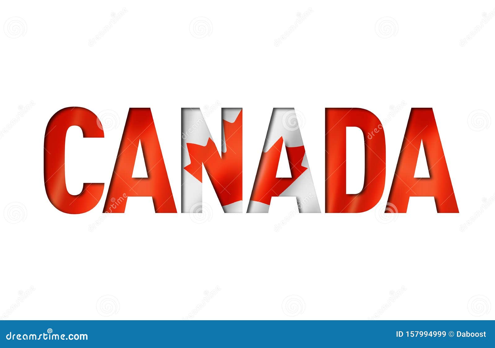 Fuente De Texto De La Bandera Canadiense Stock de ilustración