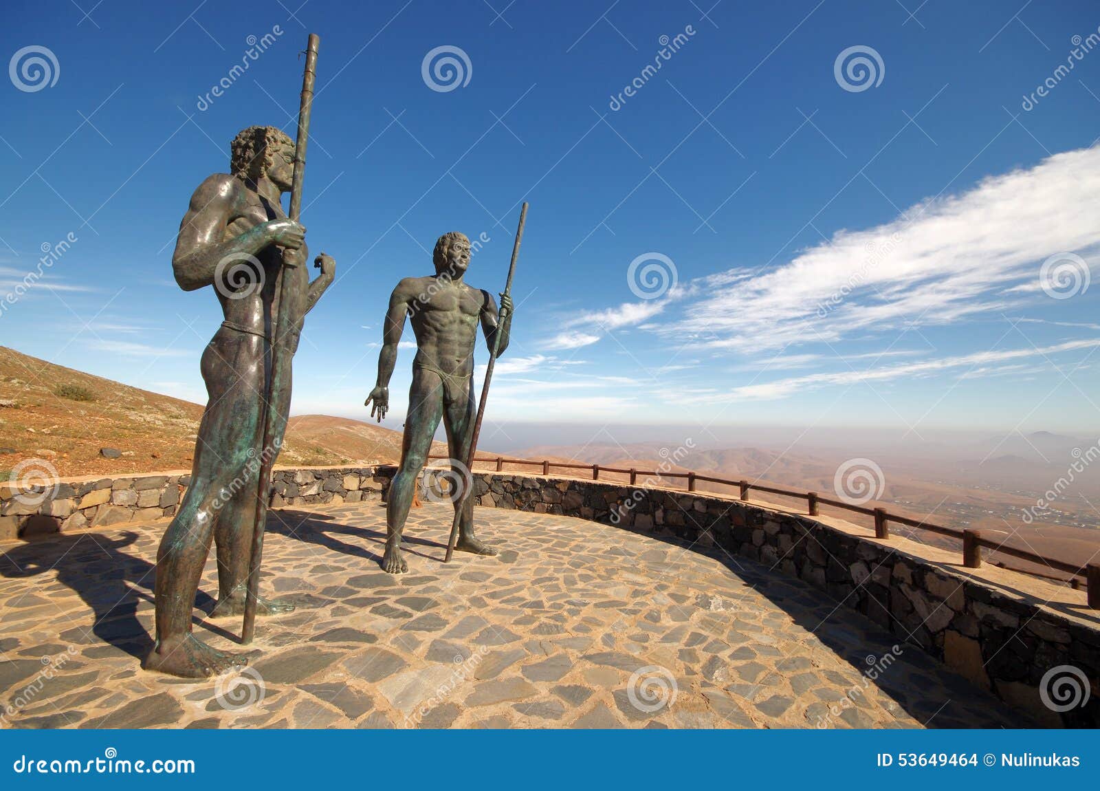 fuerteventura - bronze statues of two kings ayose and guise at t