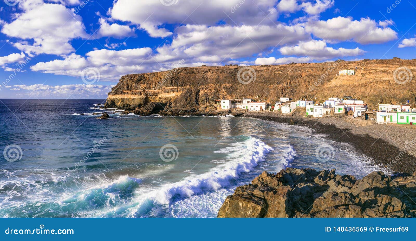 beautiful fishing village puertito de los molinos. canary islands