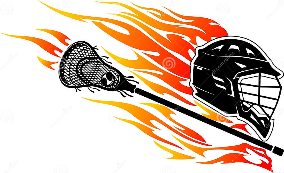 Fuga Flamejante Da Lacrosse Ilustração Stock Ilustração de fuga, jogo