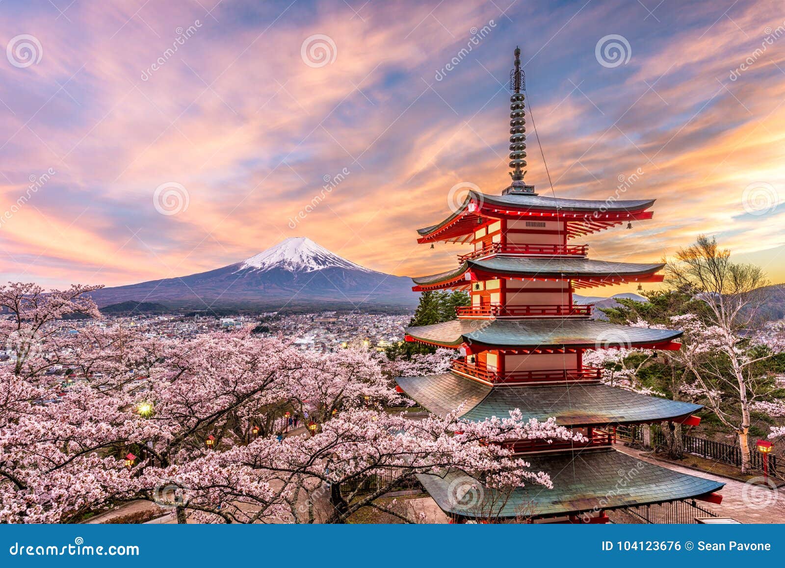 fuji japan in spring