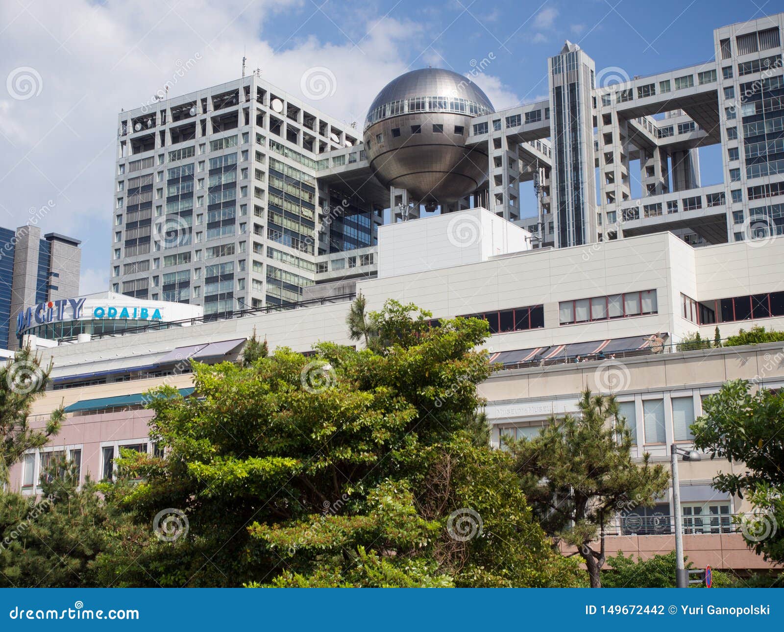 Fuji Television Building Odaiba Tokyo Japan Editorial Photography Image Of Garden Futuristic
