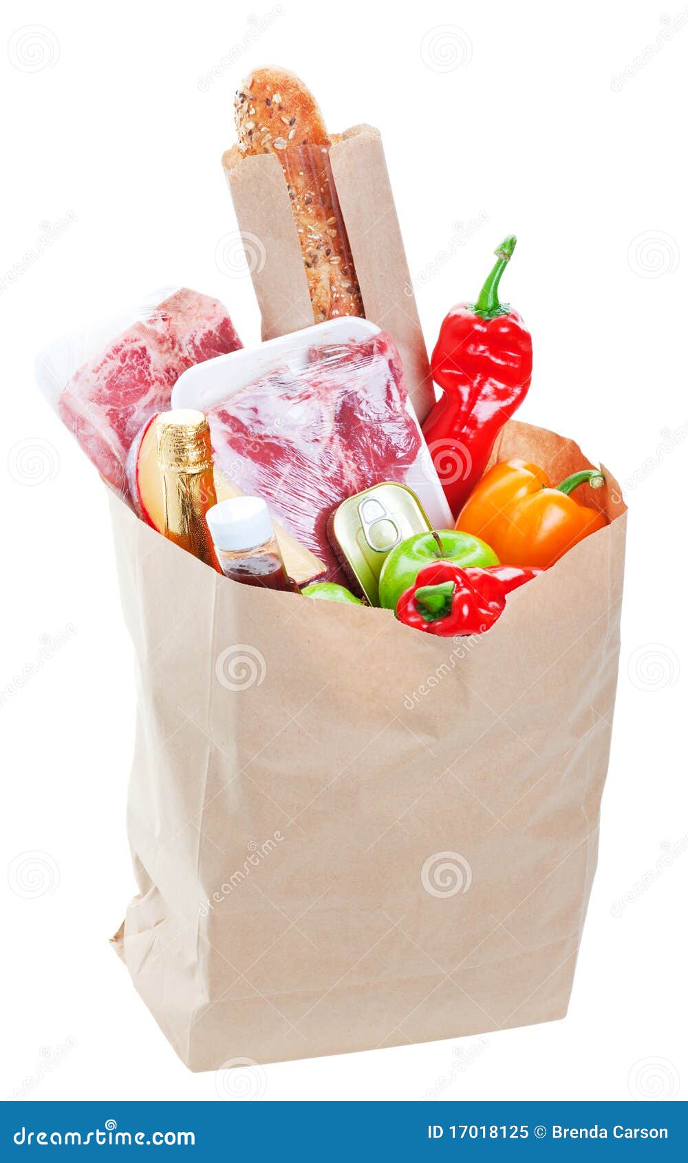 Full Bag of Groceries stock image. Image of canned, meat 17018125