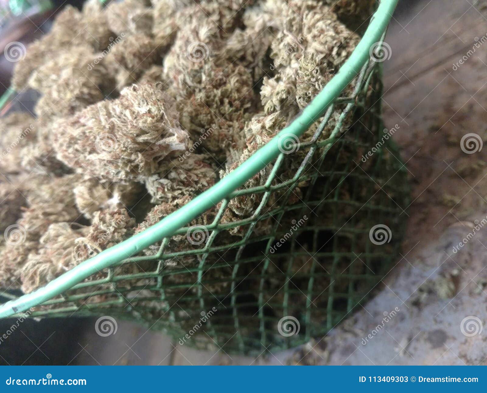 Basket of cannabis stock image. Image of full, basket 113409303