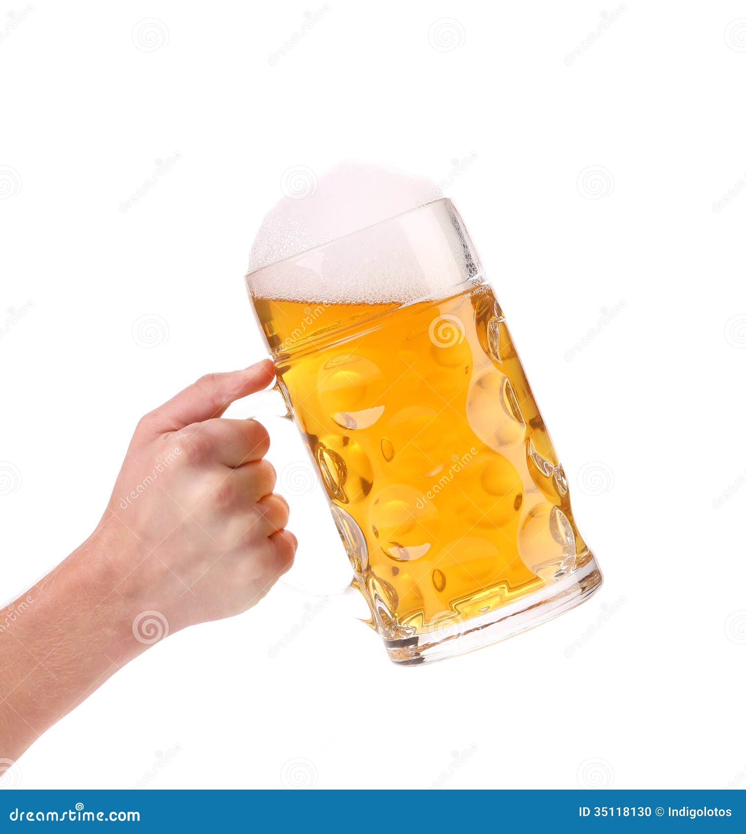Full Beer Mug In Hand. Stock Photo Image 35118130