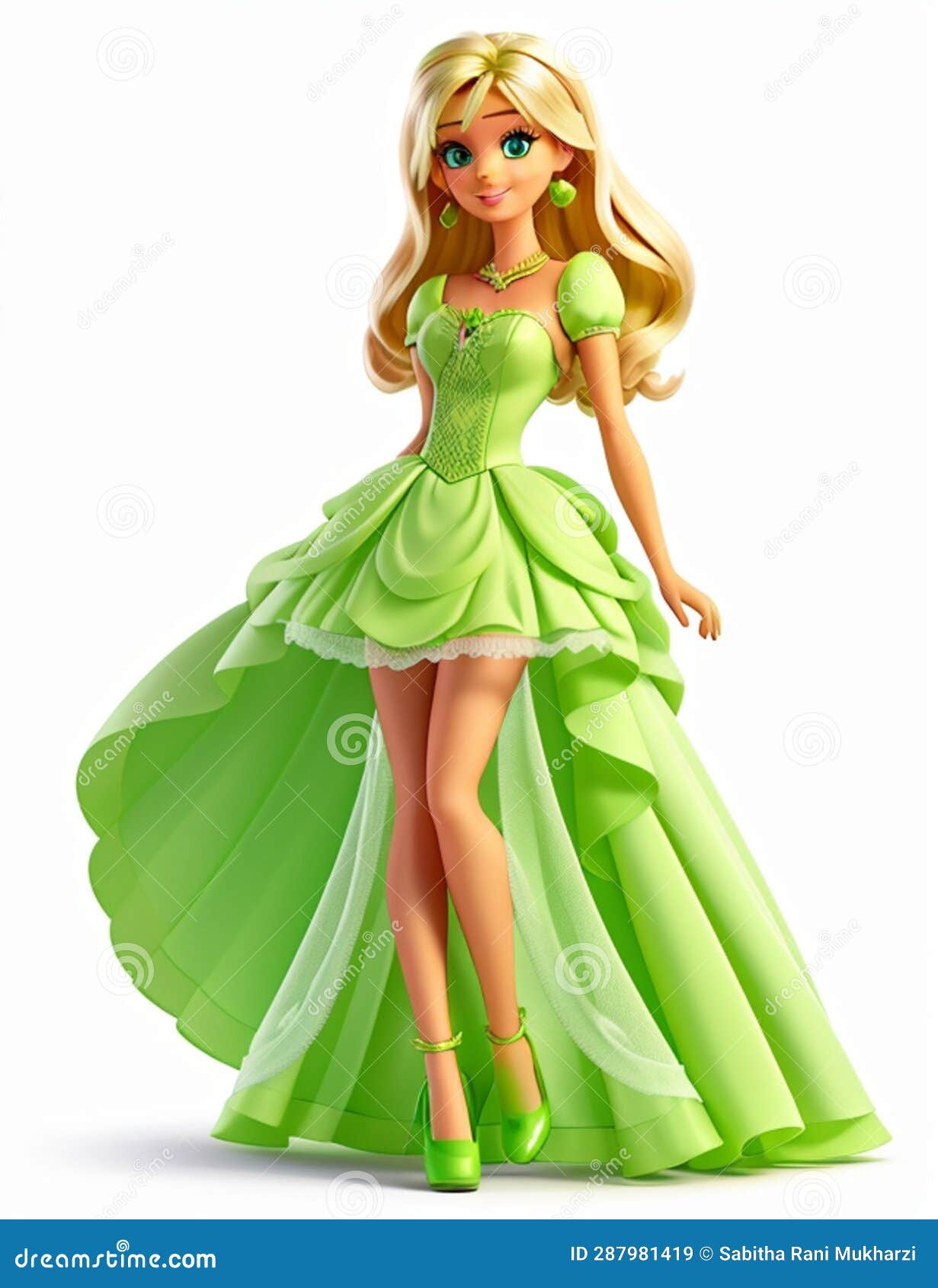 2000 Holiday Treasures Green Gown Barbie, NRFB, (27673) Non-Mint Box | eBay