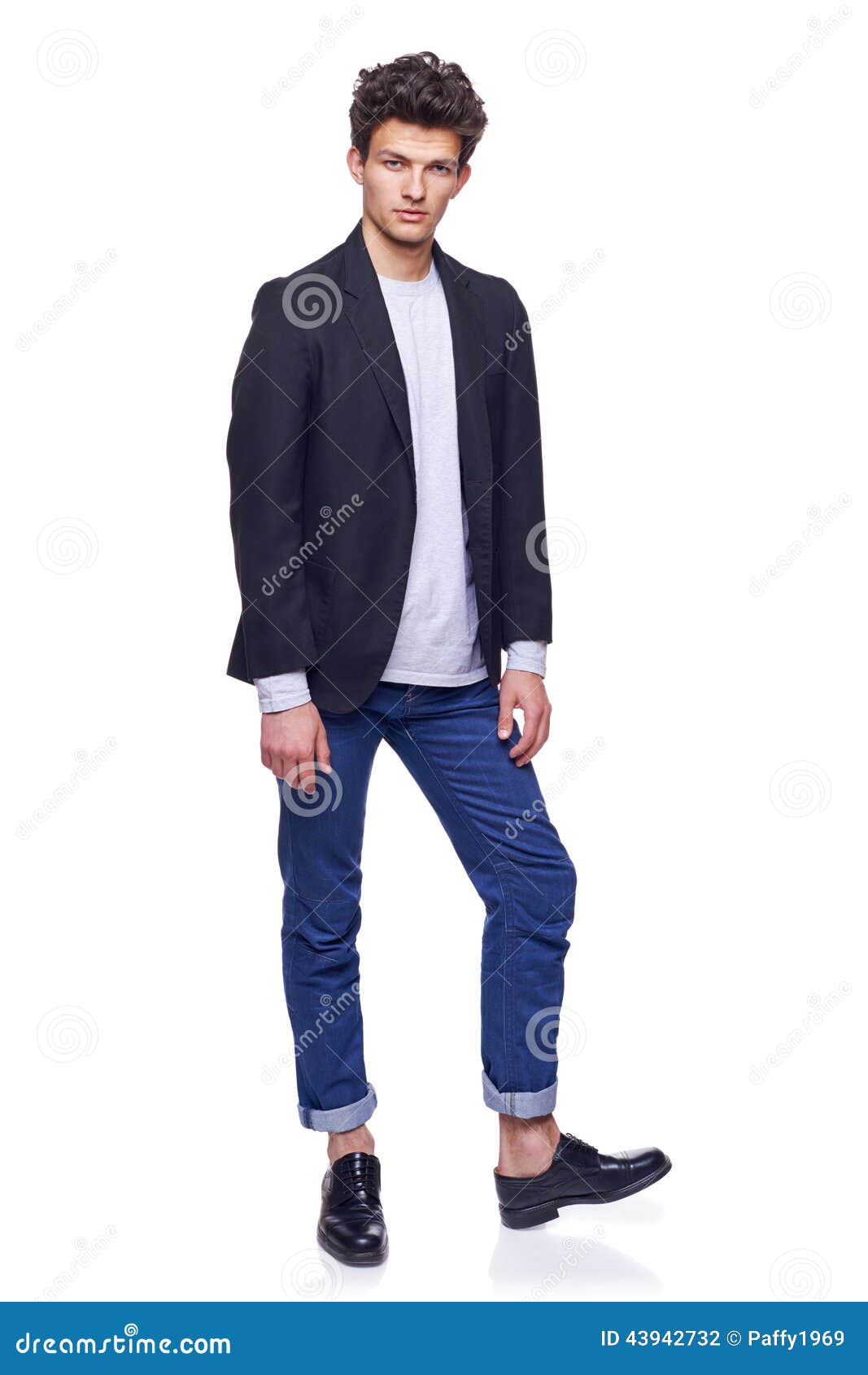 Full body of a fashion man stock photo. Image of individuality - 43942732