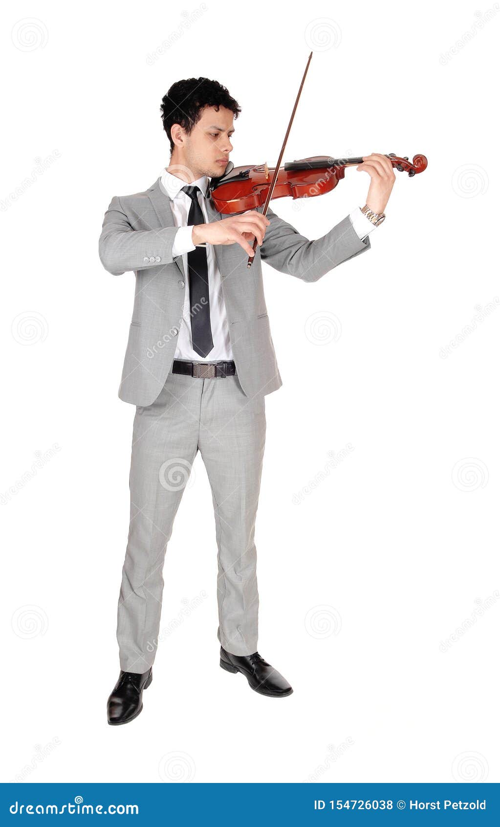 A Full Body Image of Young Man Playing the Violin Stock Photo - Image of  classic, handsome: 154726038