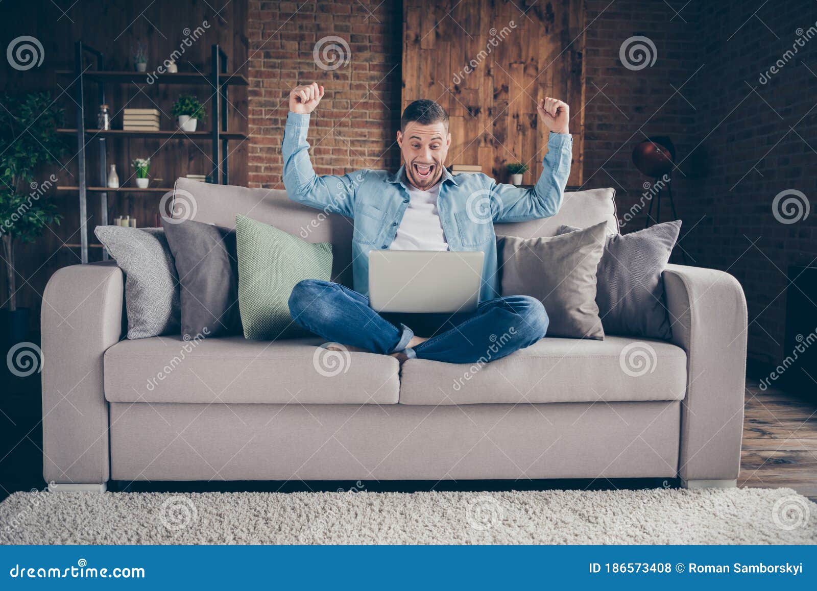 Full Body Photo Of Handsome Homey Guy Relaxing Sitting Comfy Couch Legs Crossed Browsing Notebook Freelancer Remote Work Stock Photo Image Of Read Comfy Full Body Photo Of Handsome Homey Guy Relaxing Sitting Comfy Couch Legs Crossed Browsing Notebook Freelancer Remote Work Stock Photo Image Of Read Comfy