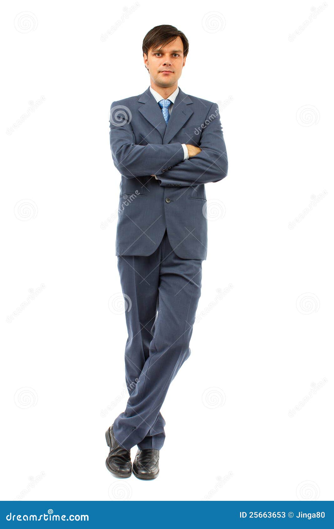 Full Body Portrait Of Businessman Stock Image - Image of boss ...