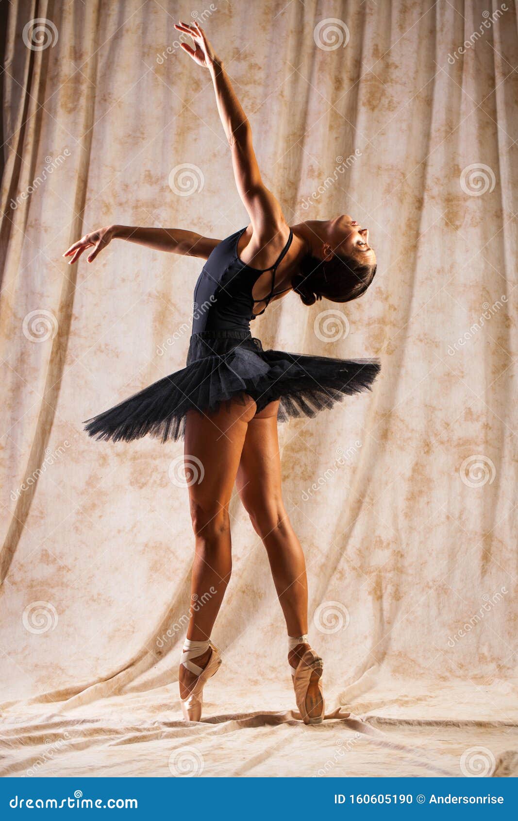 Body Portrait. Russian Ballerina in a Dancing Suit is Posing in Dark Studio Stock Photo - Image of caucasian: 160605190