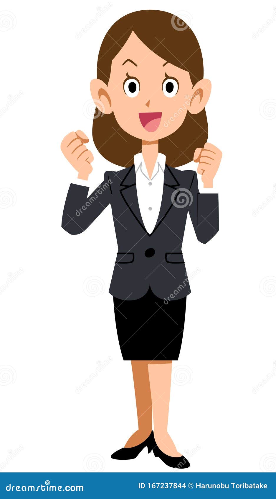 Full body of woman in suit stock vector. Illustration of businesswoman