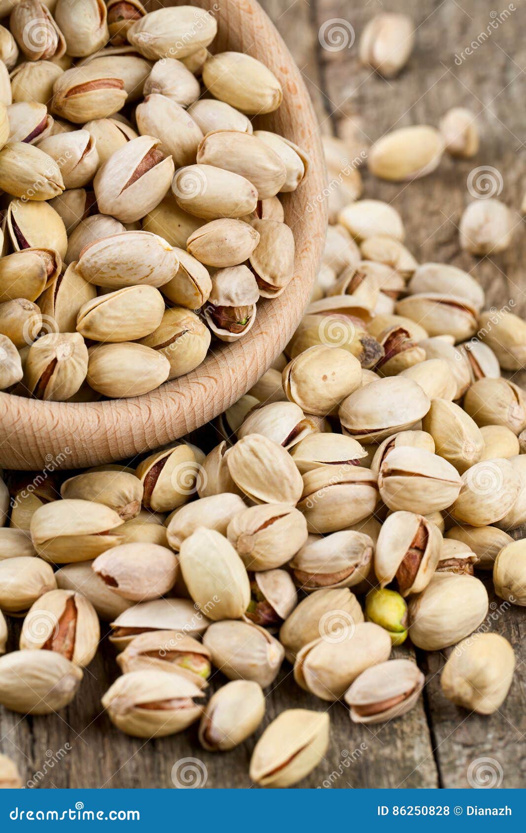 Full Bowl of Pistachio on Wooden Surface Stock Photo Image of organic