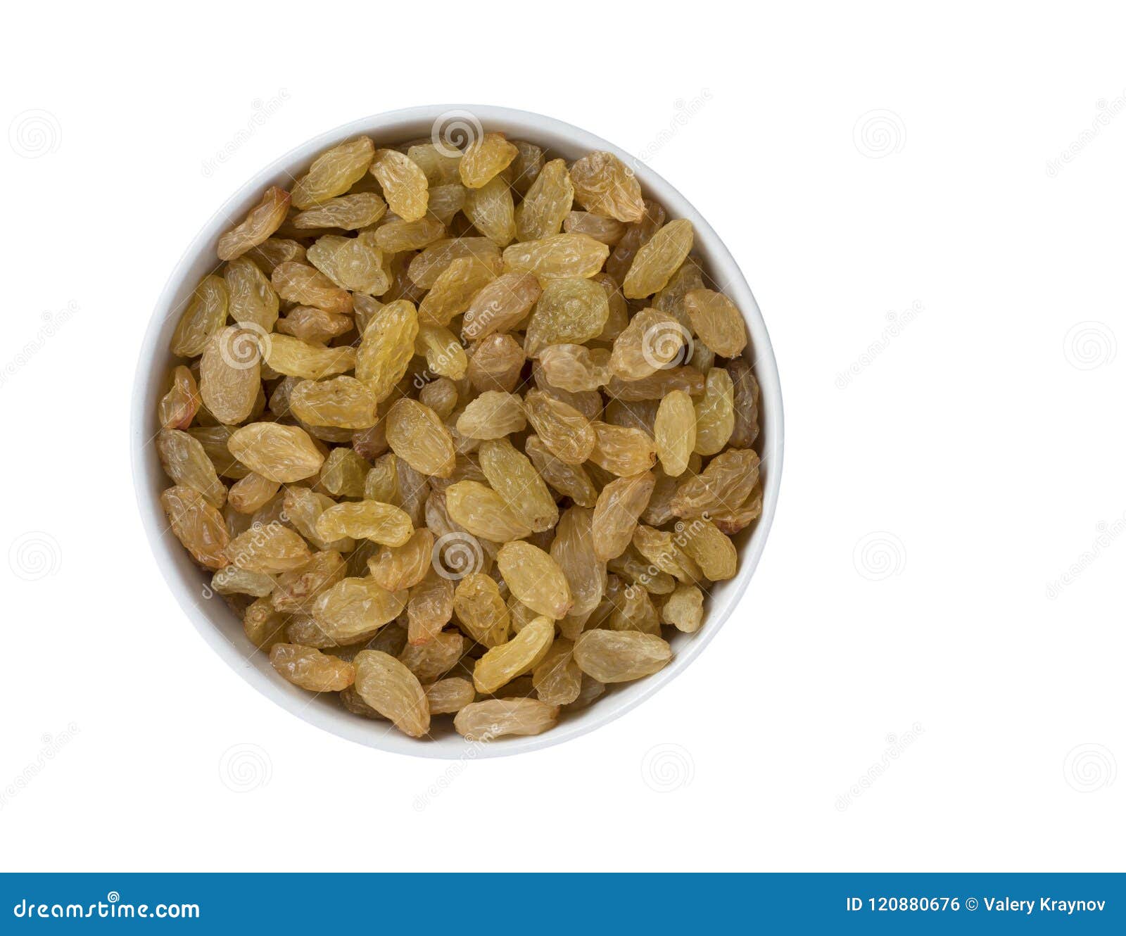 Full Bowl of Raisins on a White Background. Dried Grapes. Stock Photo ...