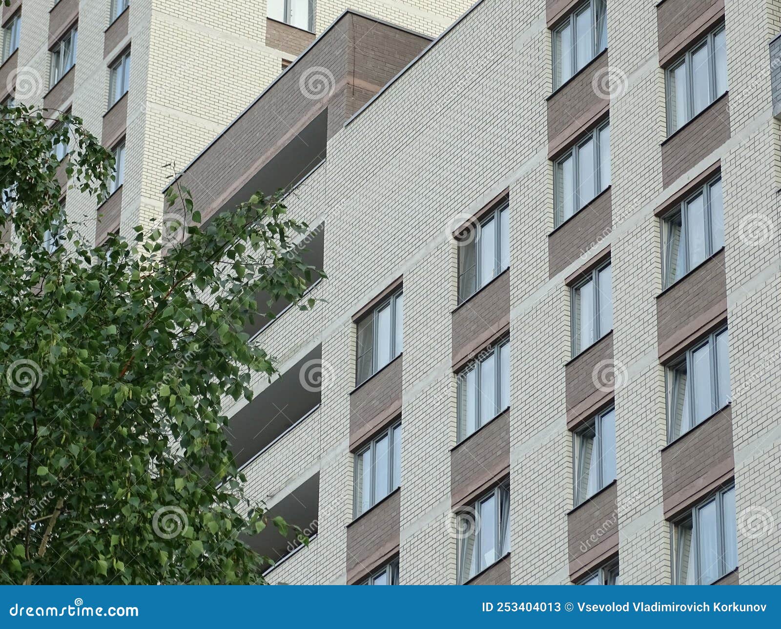 an inanimate landscape of parts of the facades of city buildings.