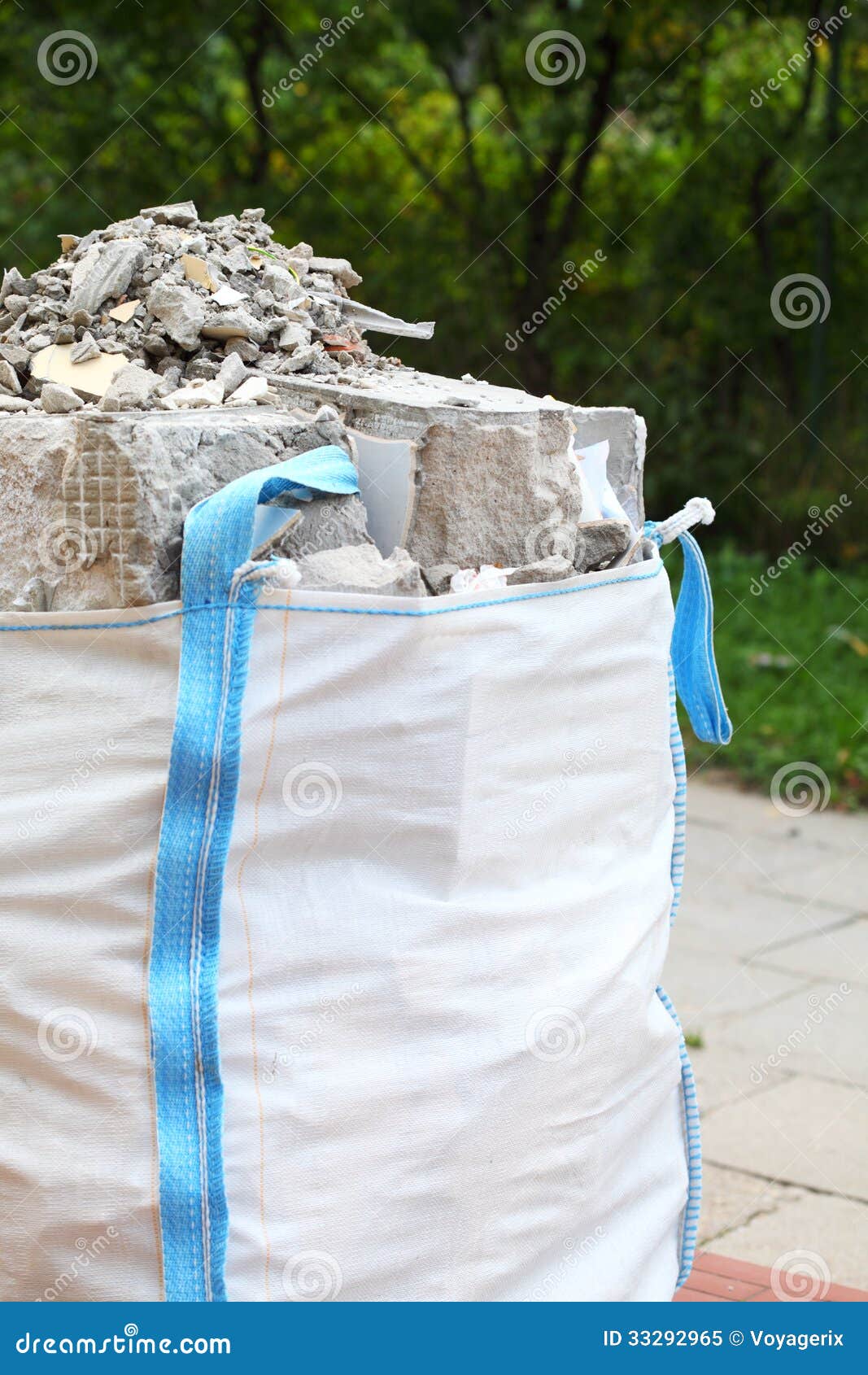 Construction waste debris bags, garbage bricks and material from Stock  Photo by ©alga38 57306407