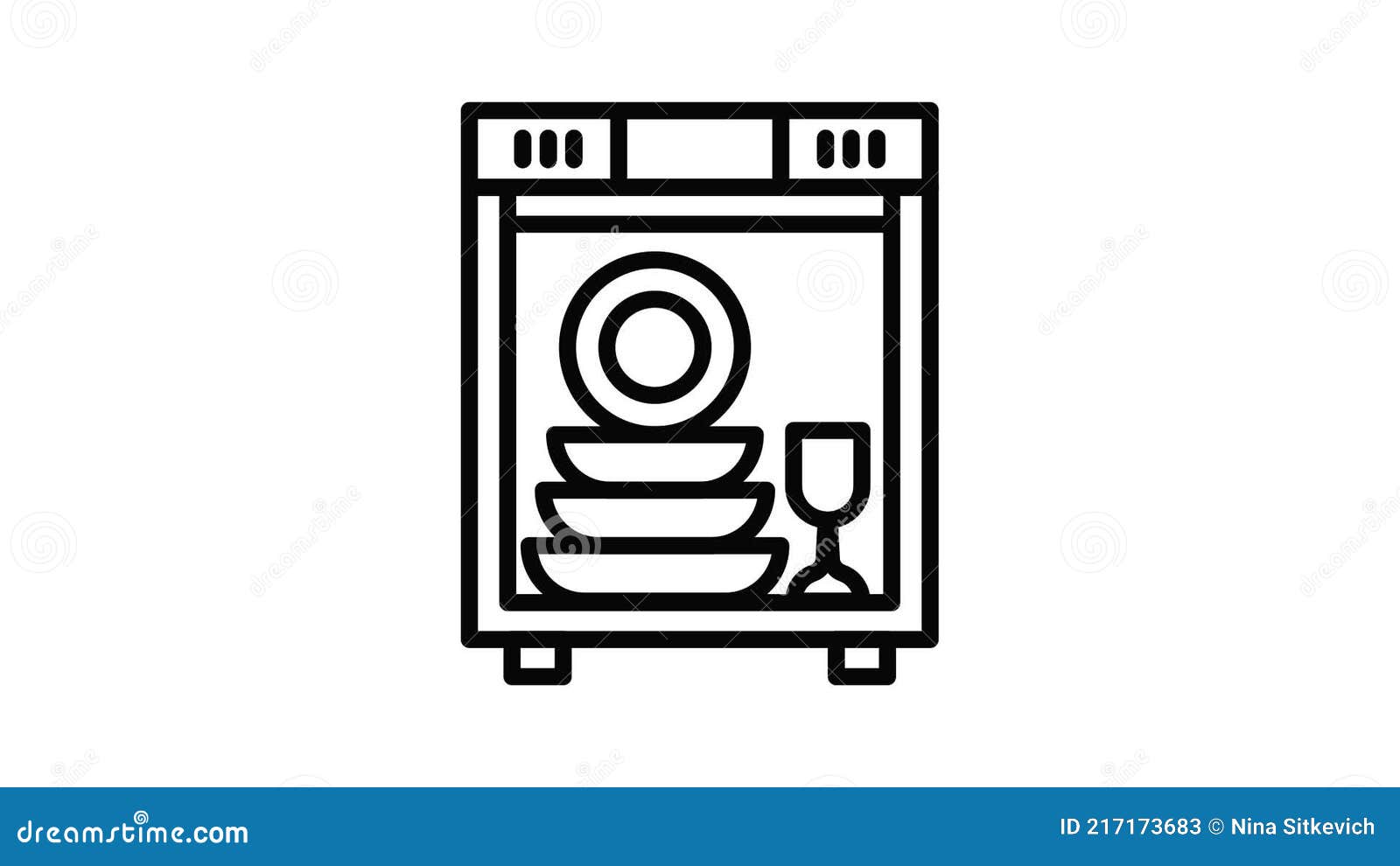 Full Dishwasher Icon Animation Stock Video Video of animation, black