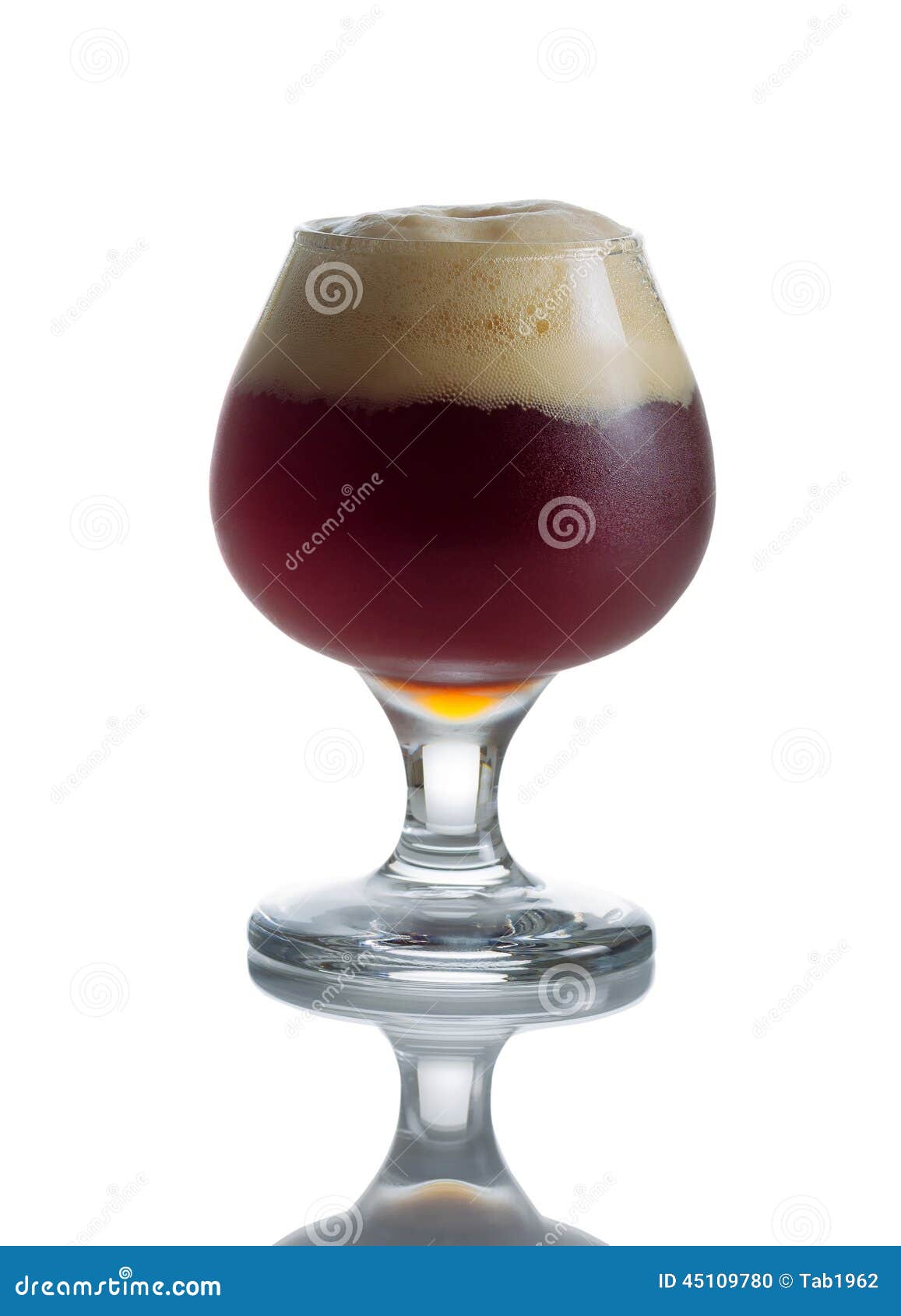 Full Draft Dark Beer in Glass Goblet Stock Photo Image of brewed