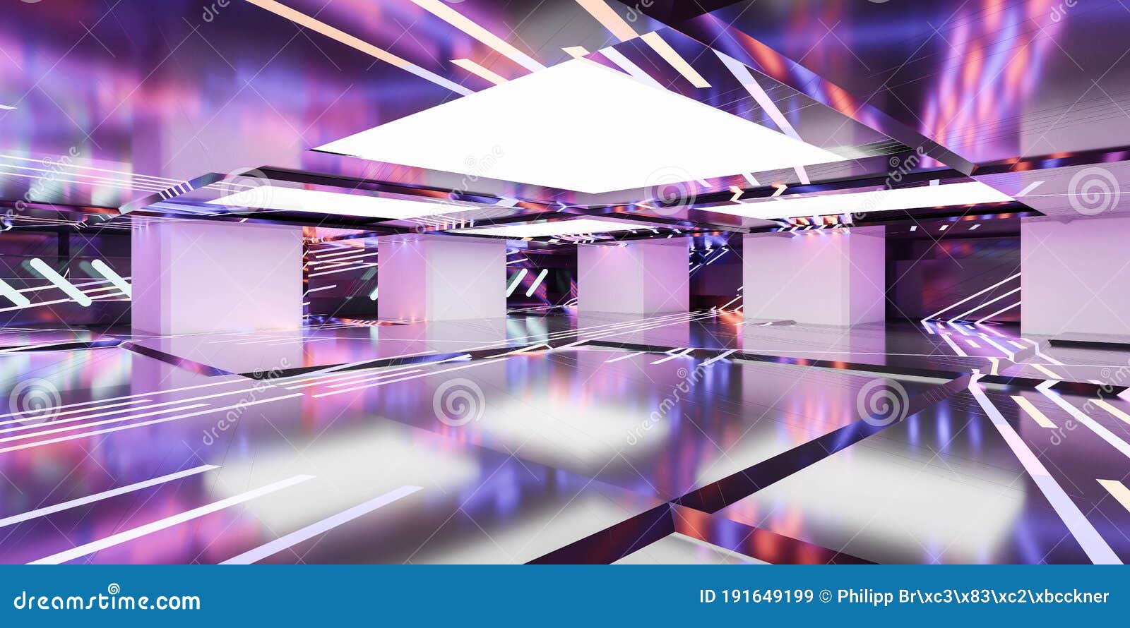 360 Full Equirectangular Panorama Dark Abstract Reflective Hall Futuristic  Neon Lighting 3d Rendering Illustration Stock Illustration - Illustration  of black, architecture: 191649199