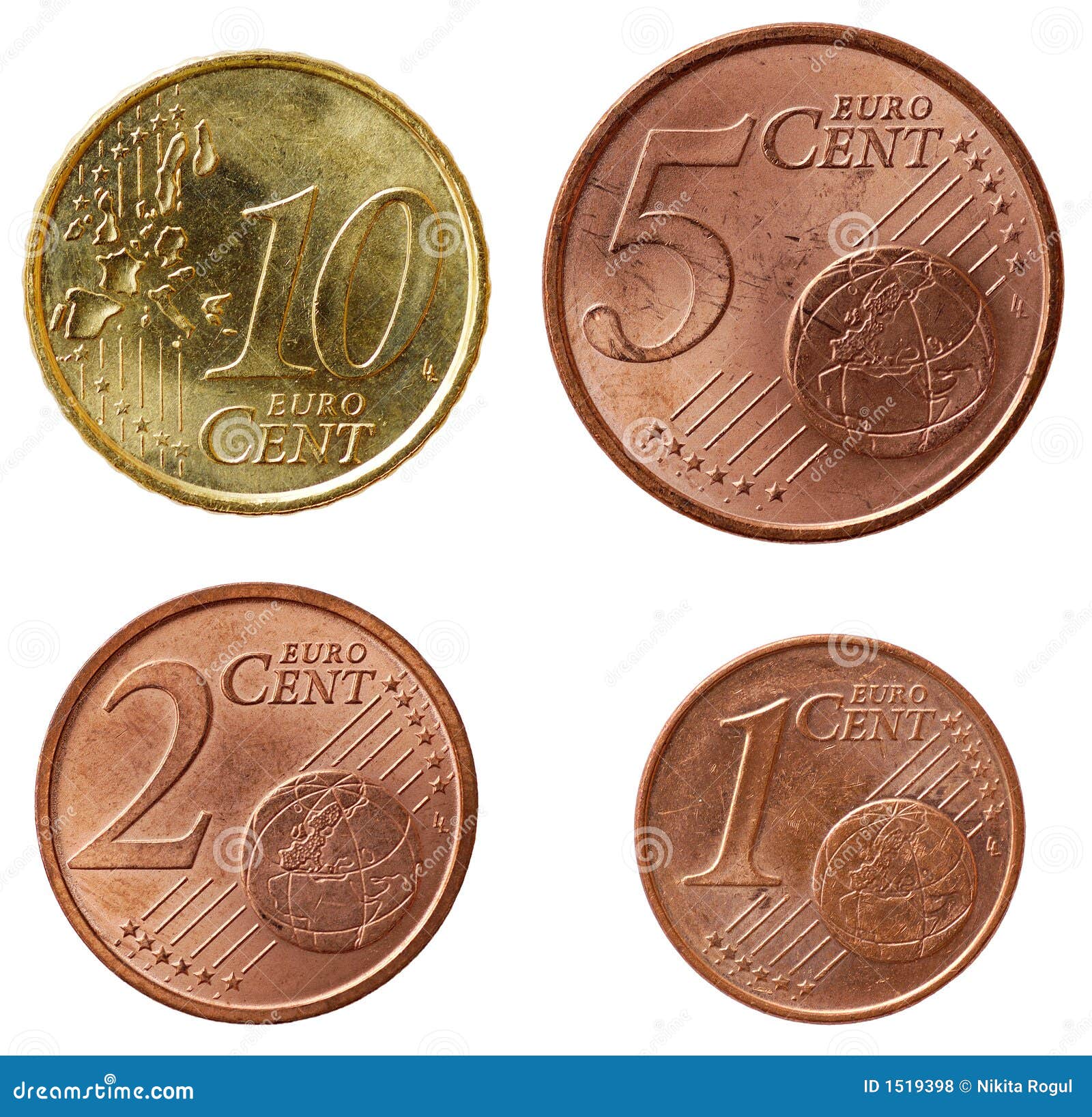 Full Euro Coins Set - Part 2 Stock Photo - Image of five ...