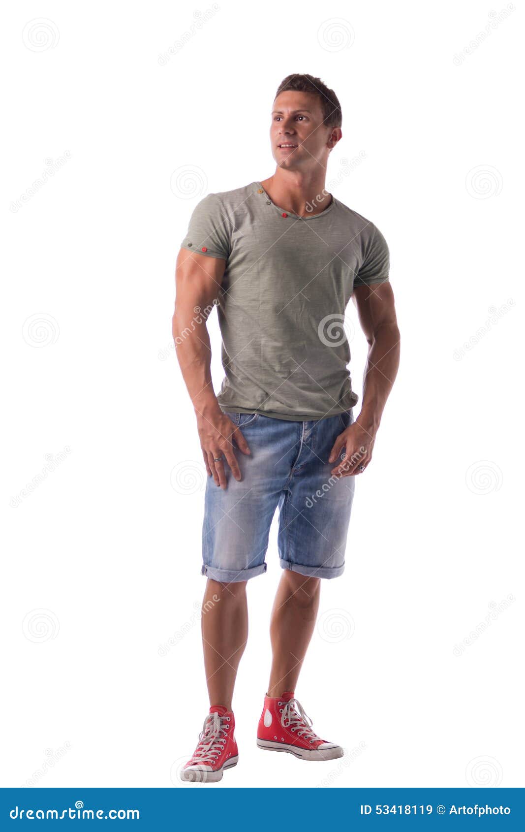 Full Figure of Handsome Young Man Standing Stock Image - Image of  masculine, athletic: 53418119