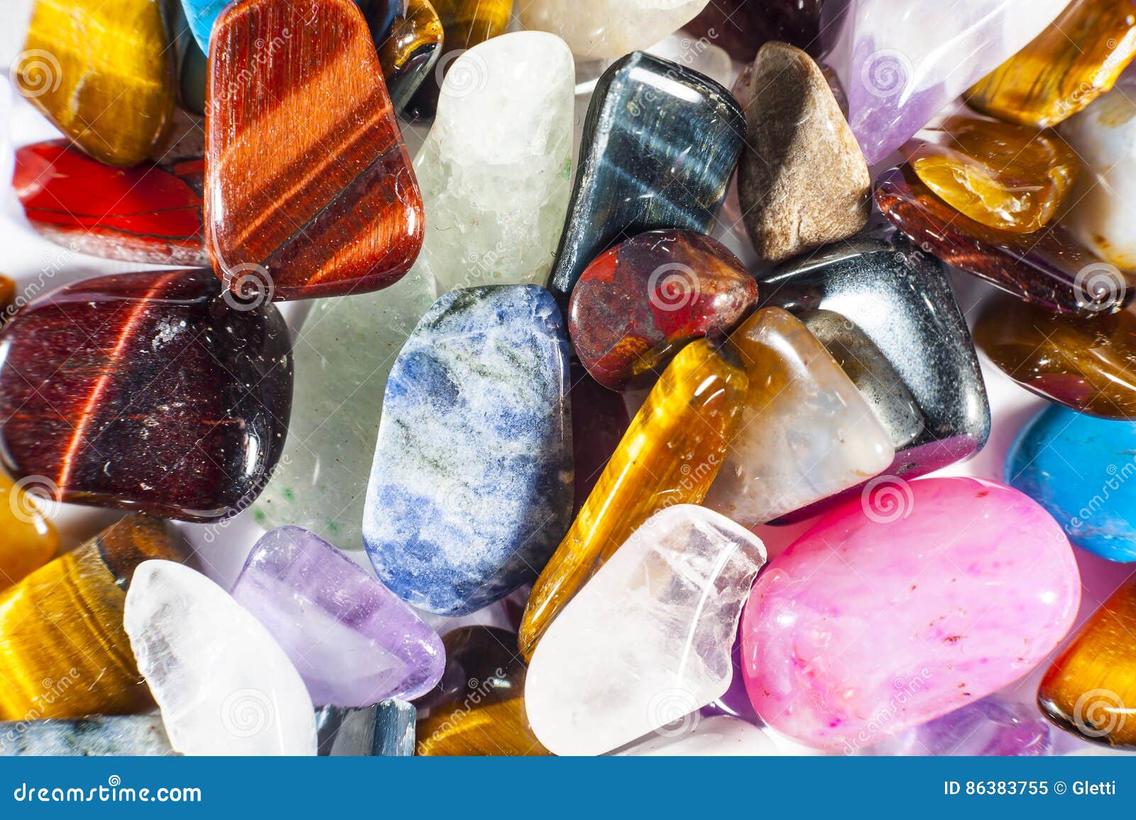 Full Frame of Rounded Gemstones Stock Image Image of material, tiger