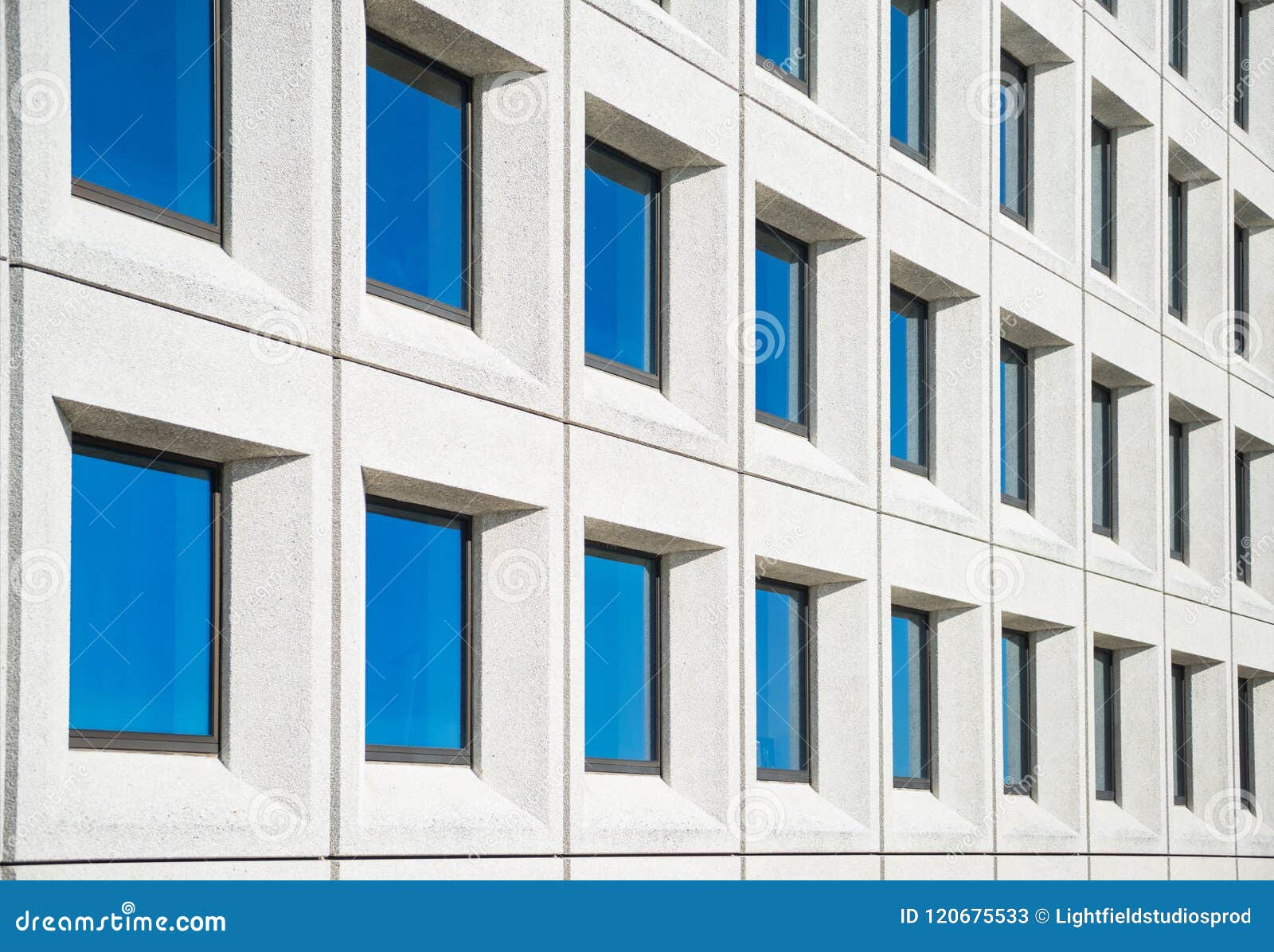 Full Frame View of Modern White House with Blue Windows Stock Image ...