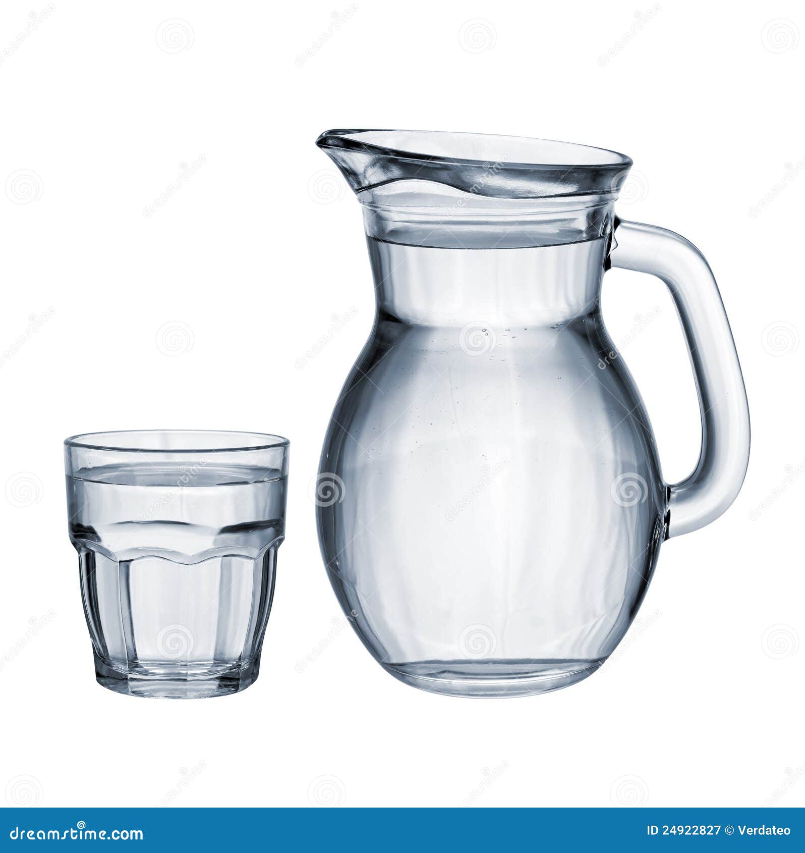 Full Glass And Jug Isolated Stock Image Image of single, glass 24922827