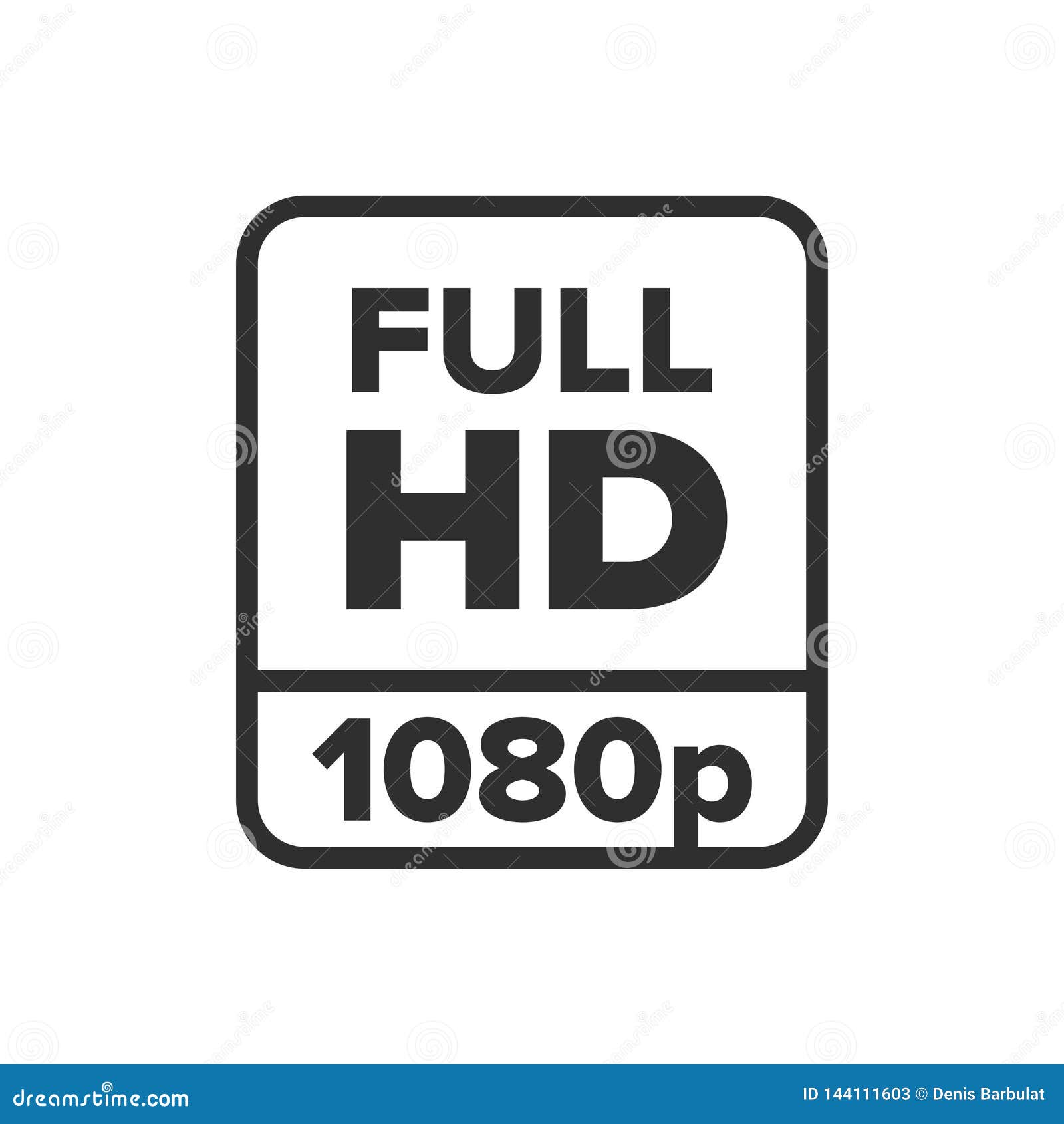 Full HD 1080p symbol stock vector. Illustration of quality - 144111603