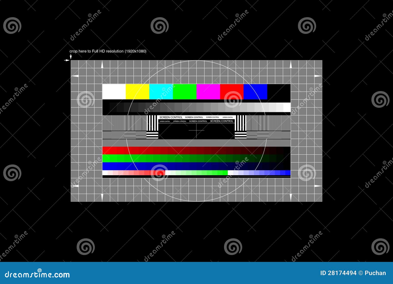 Full HD Test Pattern. Stock Images - Image: 28174494