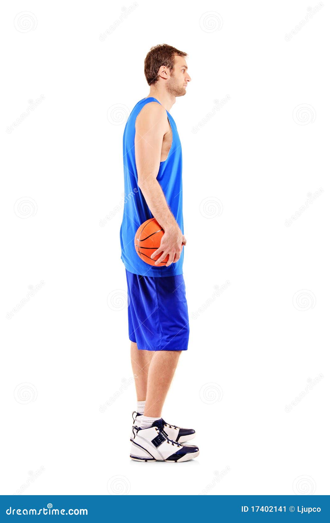 A Full Length of a Basketball Player Stock Image Image of hold
