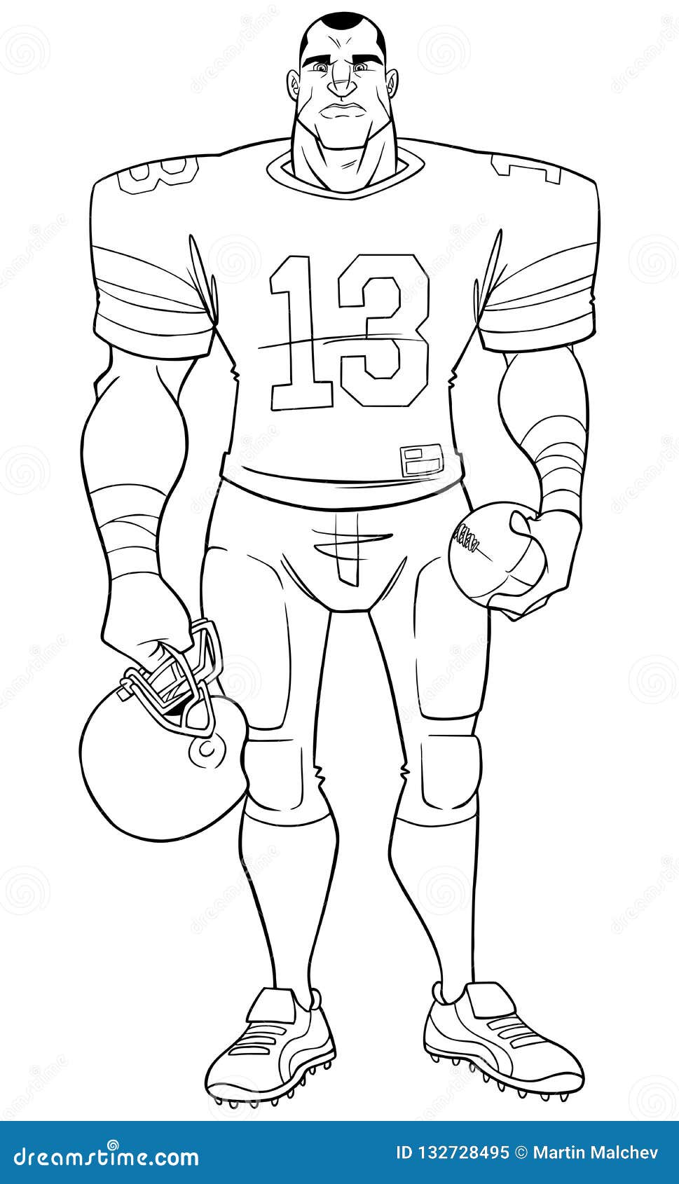 NFL ball pass coloring page 