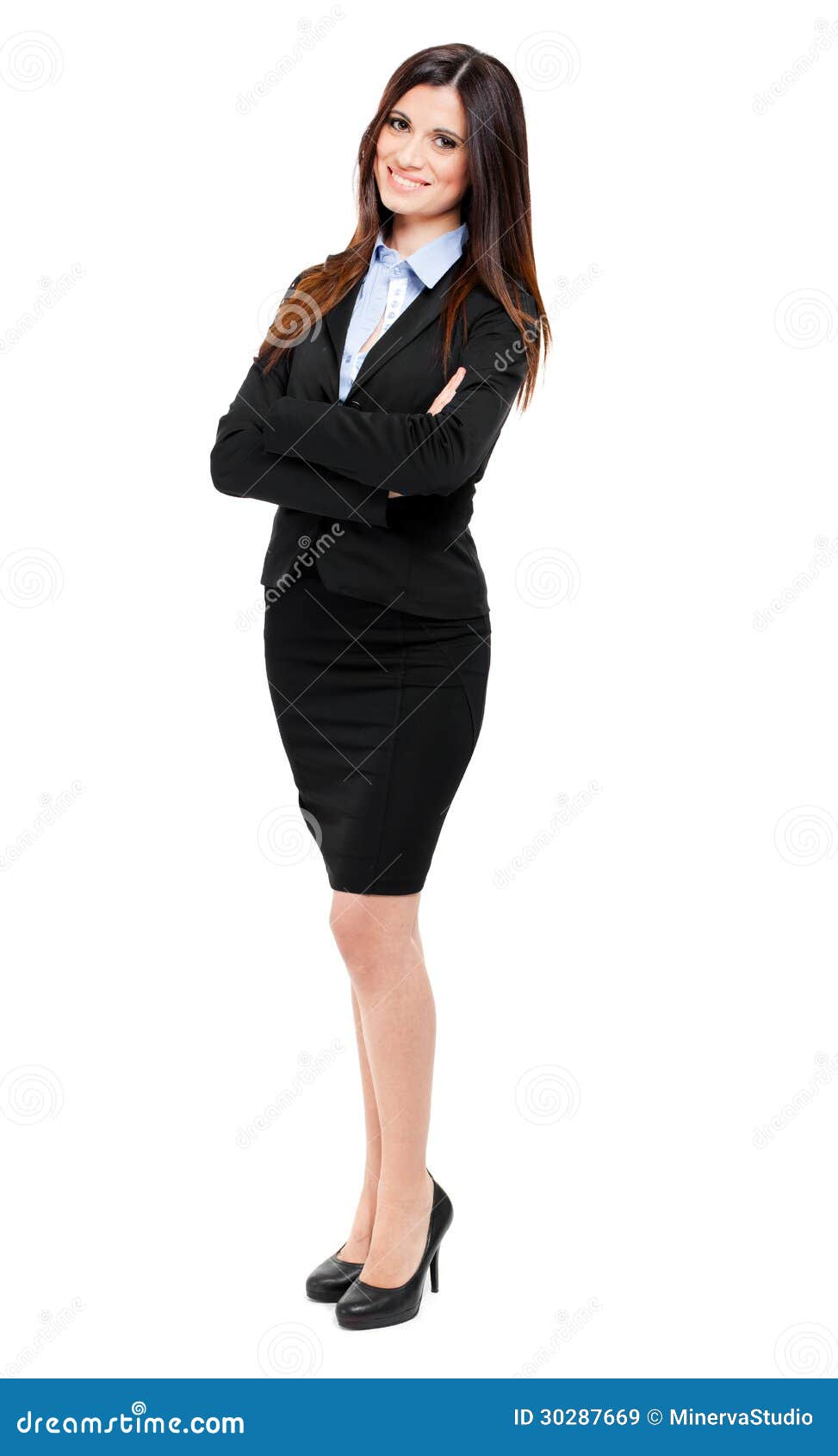 Businesswoman full length stock image. Image of isolated - 30287669