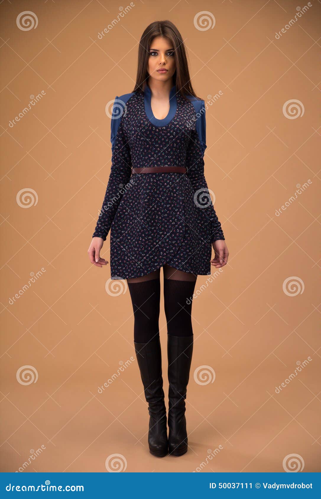 Full Length Portrait of a Beautiful Woman Stock Image - Image of face ...