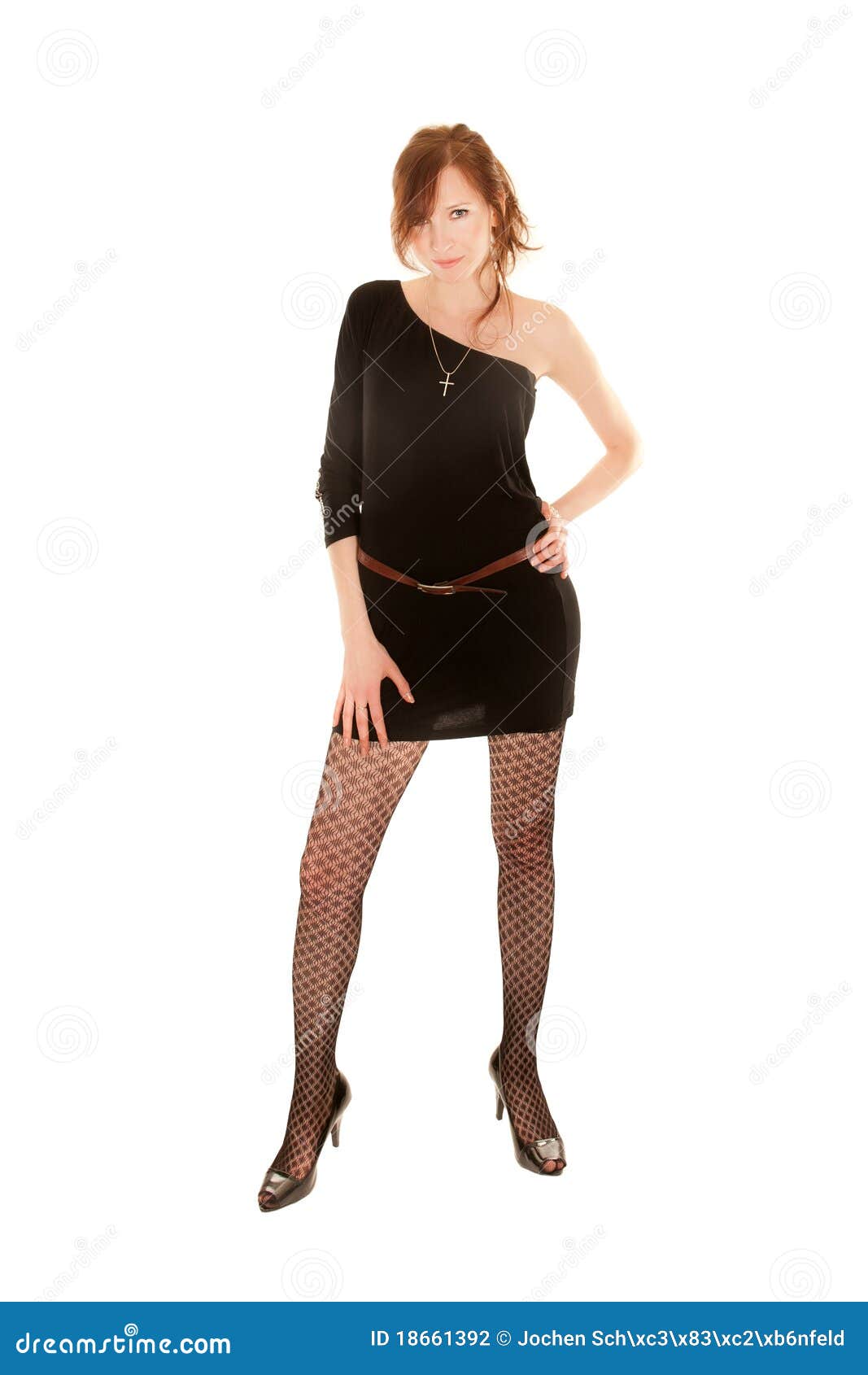 Full Length Portrait of Beautiful Young Woman Stock Photo - Image of ...